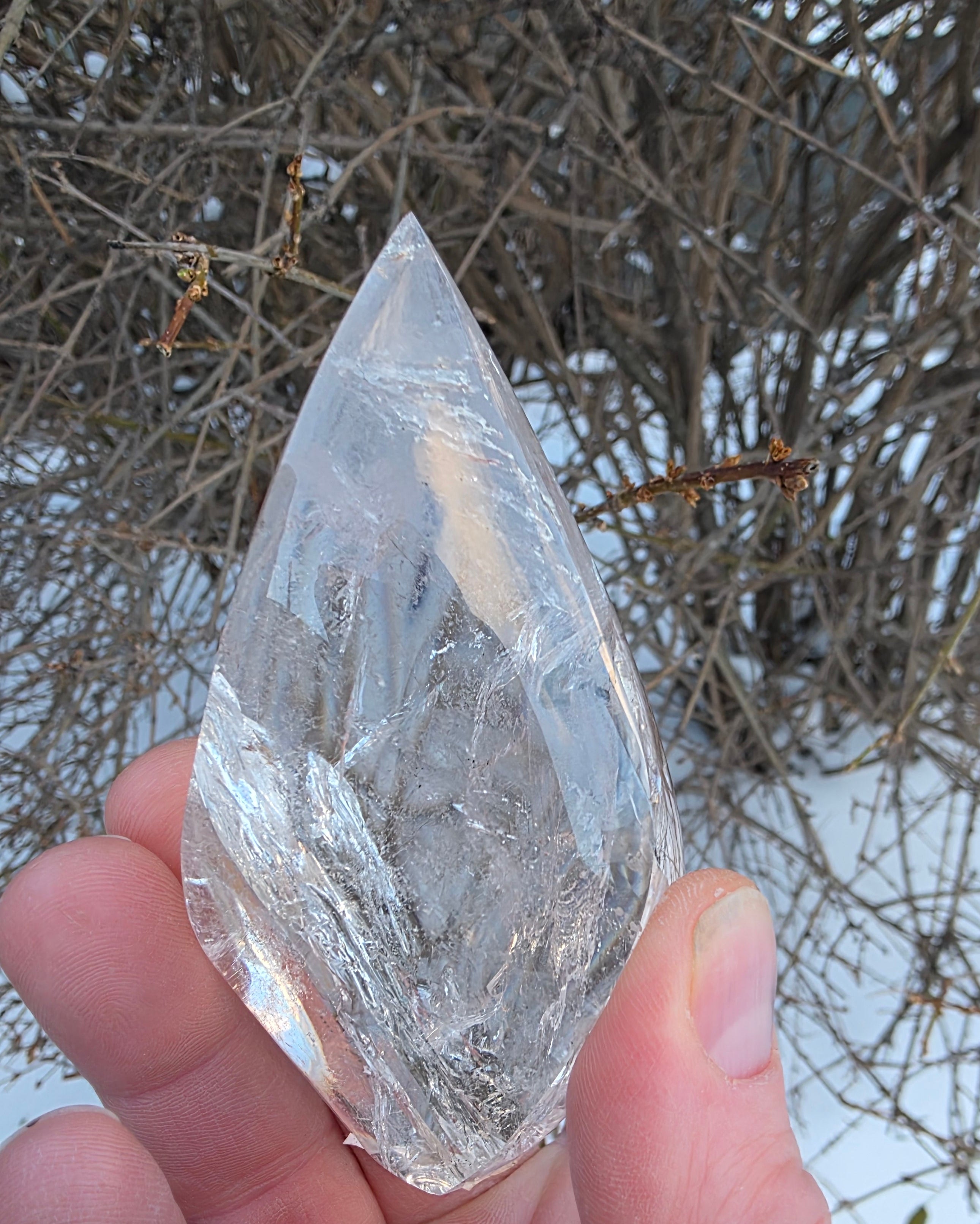 Clear Quartz Flame