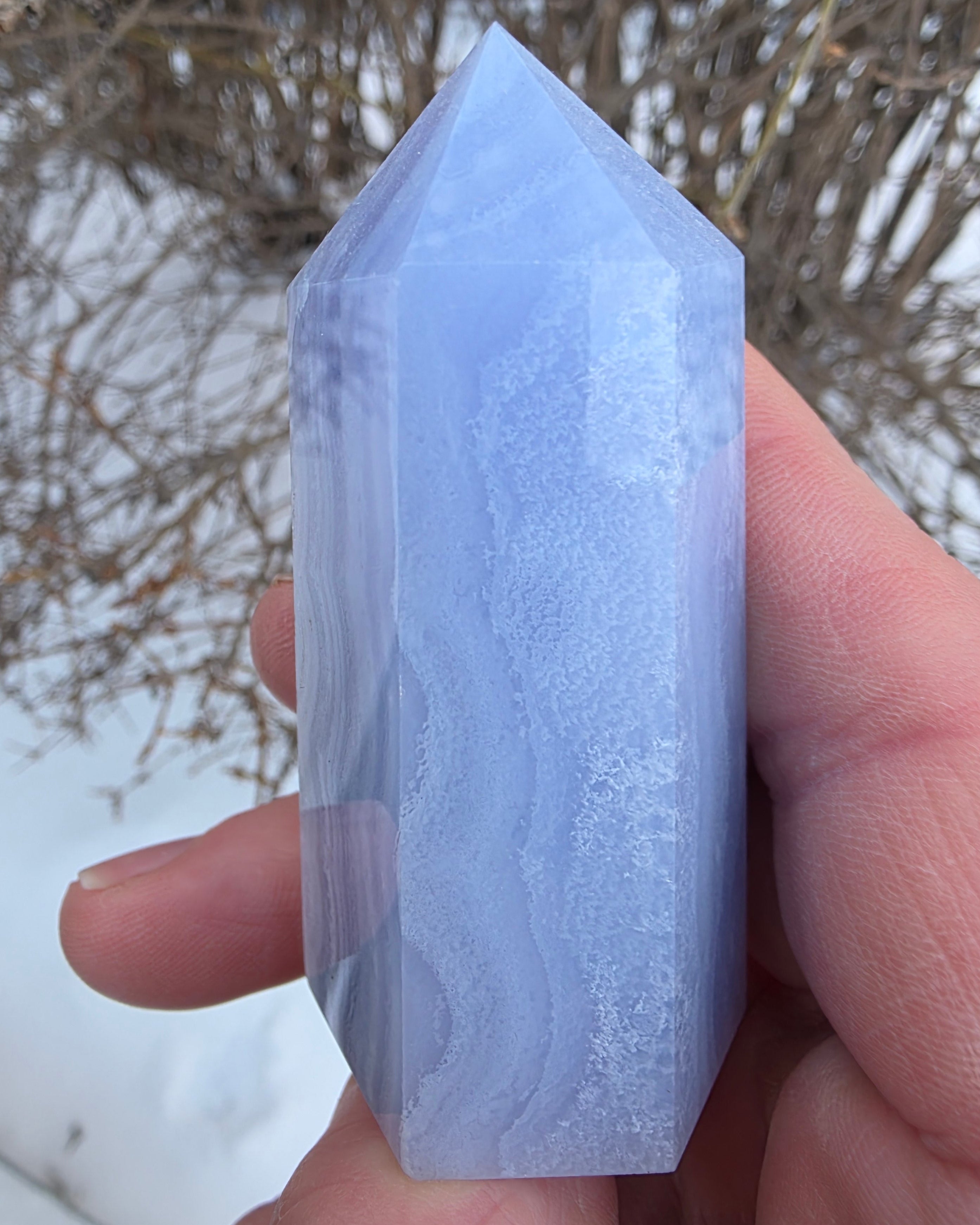 Blue Lace Agate Tower