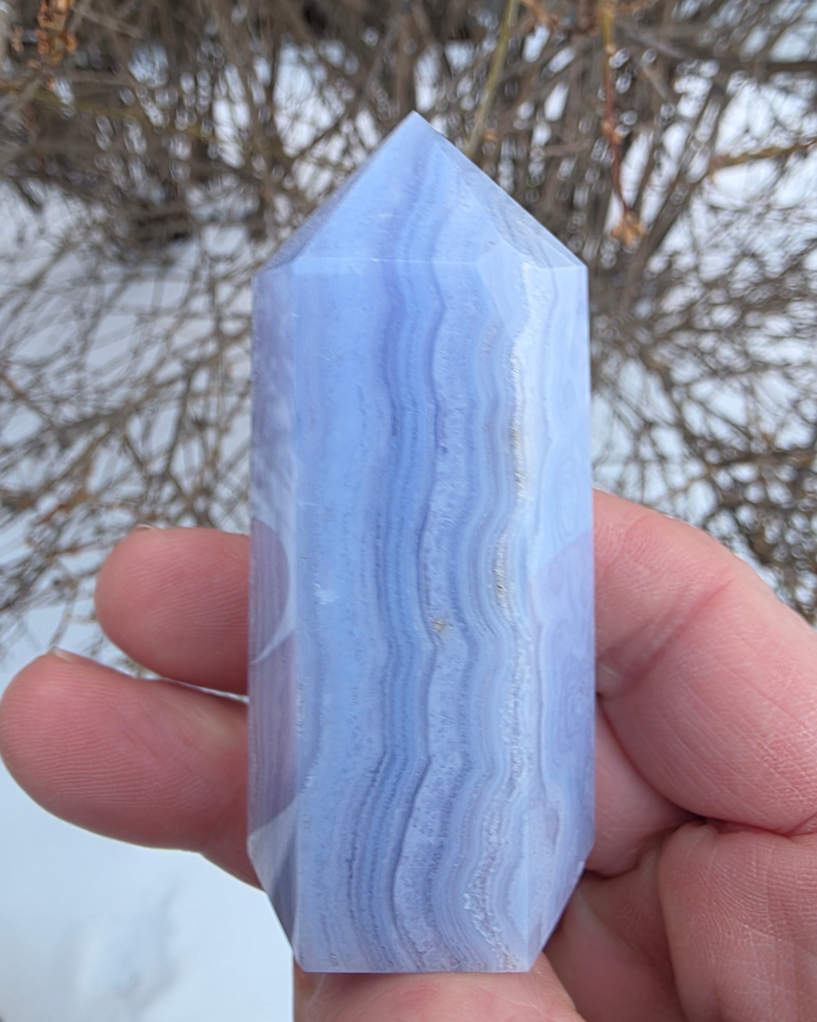 Blue Lace Agate Tower