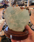 Aquamarine in Display Stand