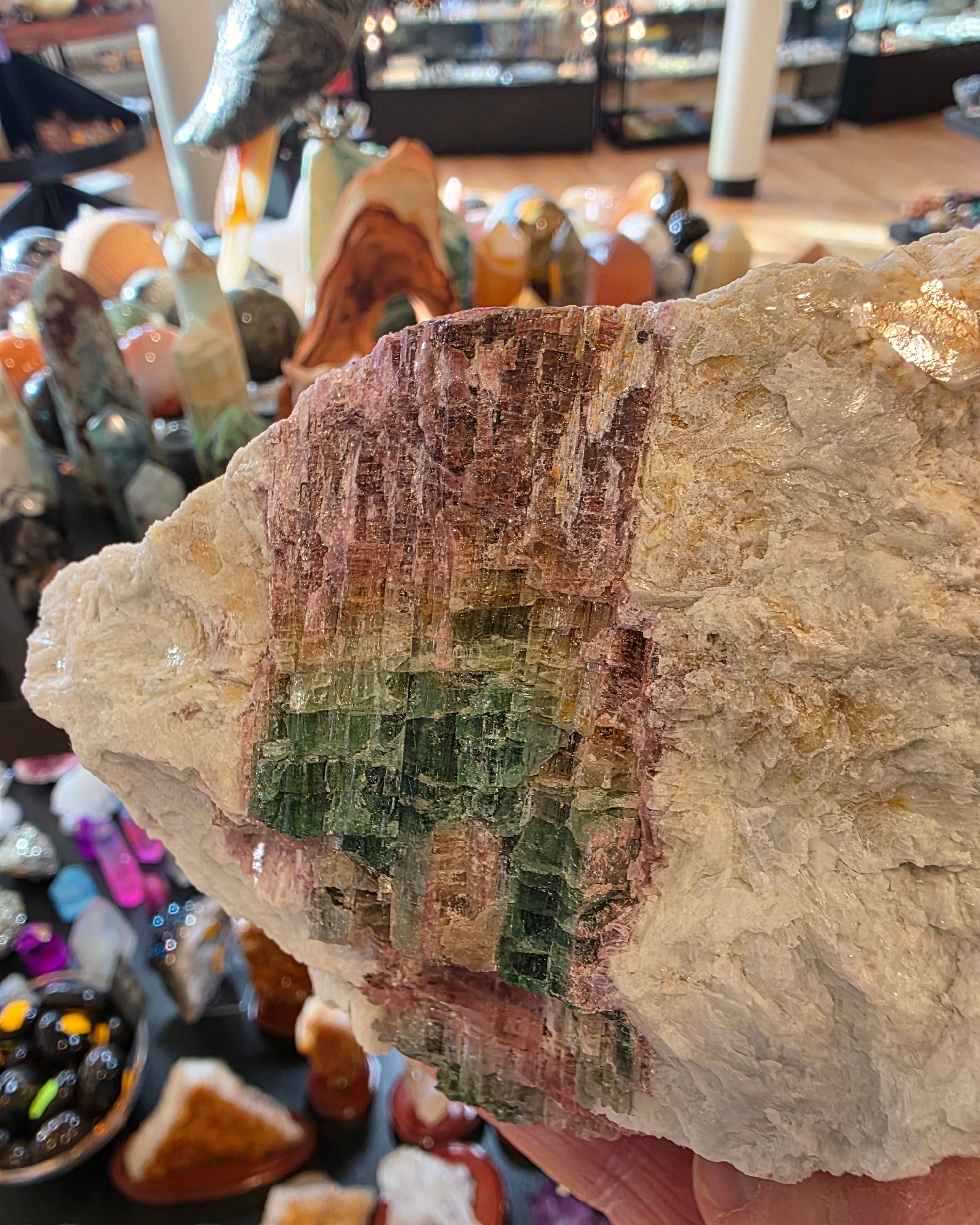 Watermelon Tourmaline in Albite