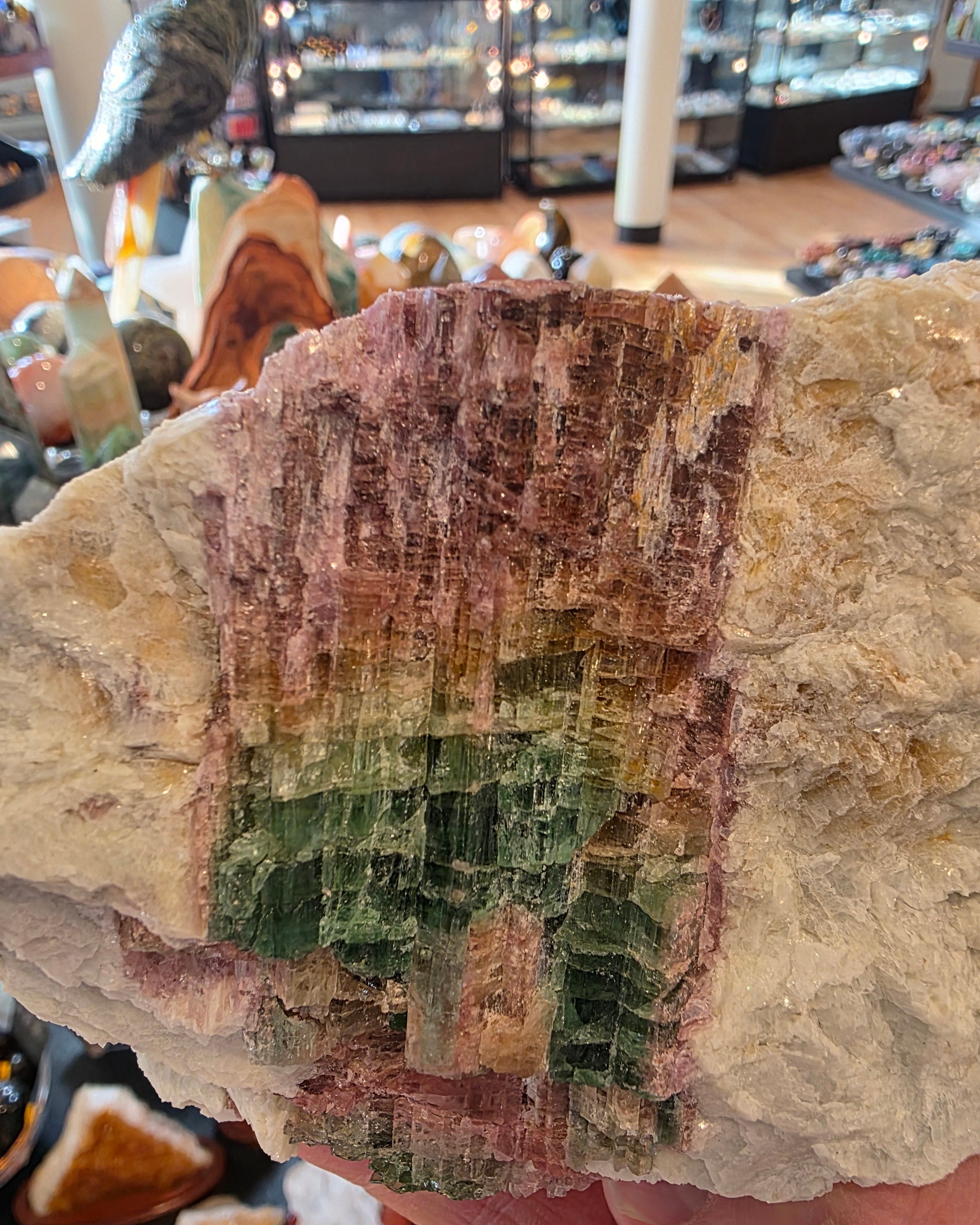 Watermelon Tourmaline in Albite