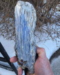Kyanite with Garnet & Mica in Crafted Metal Stand