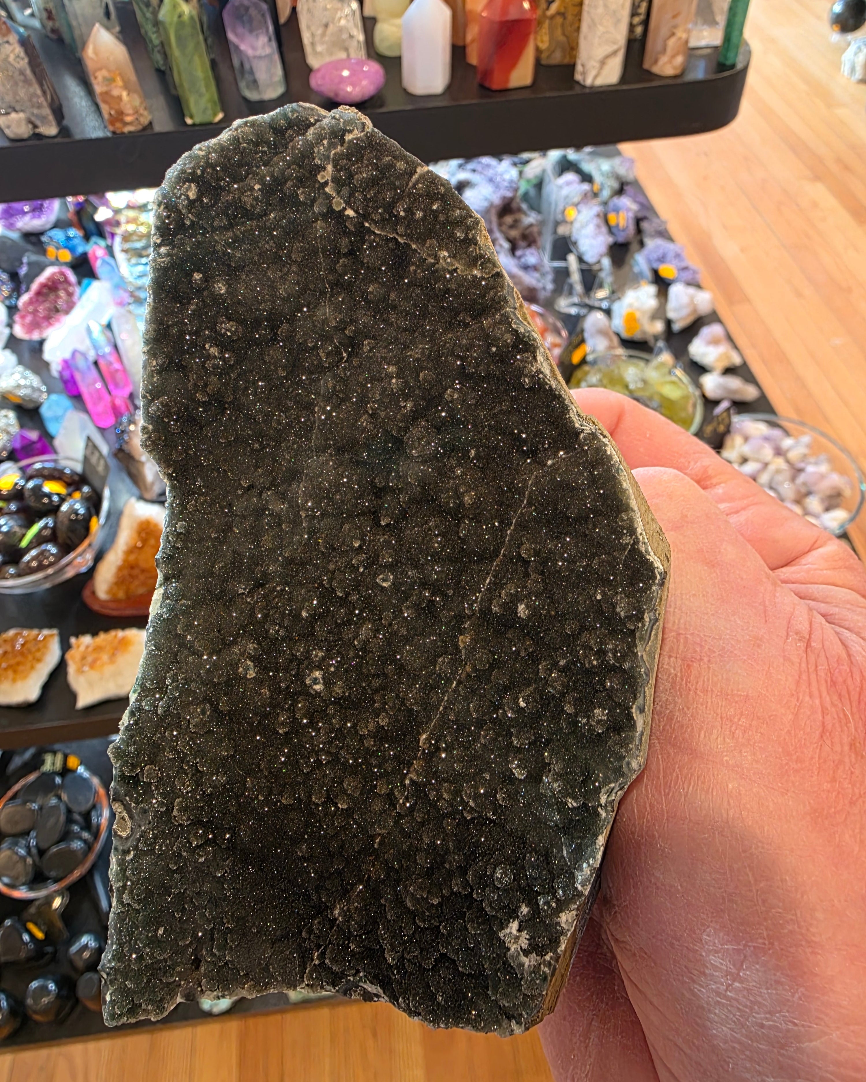 Black Amethyst Raw Druzy Specimen