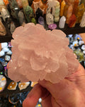 Rose Quartz Carved Flower Blossom