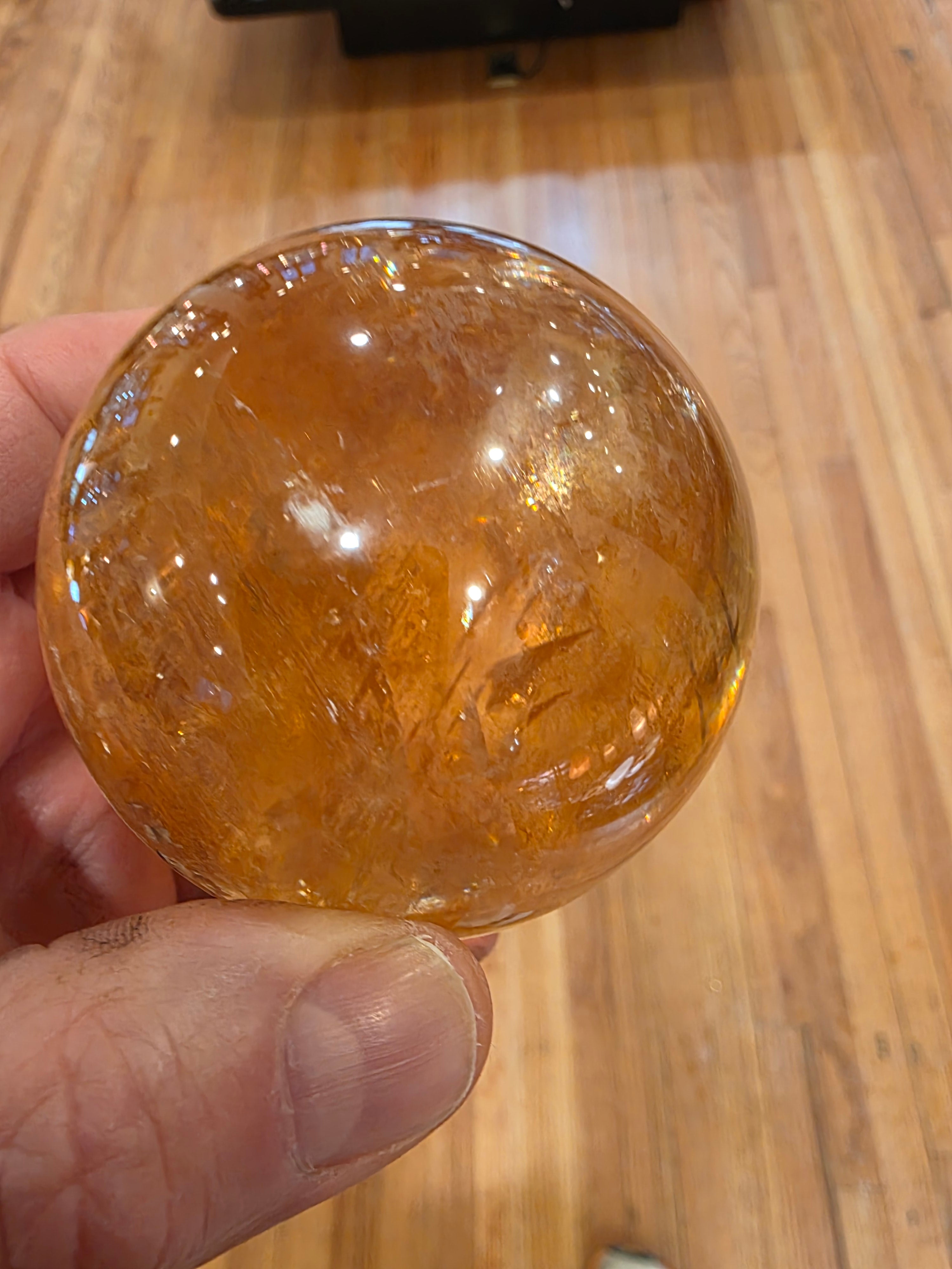 Honey Calcite Sphere