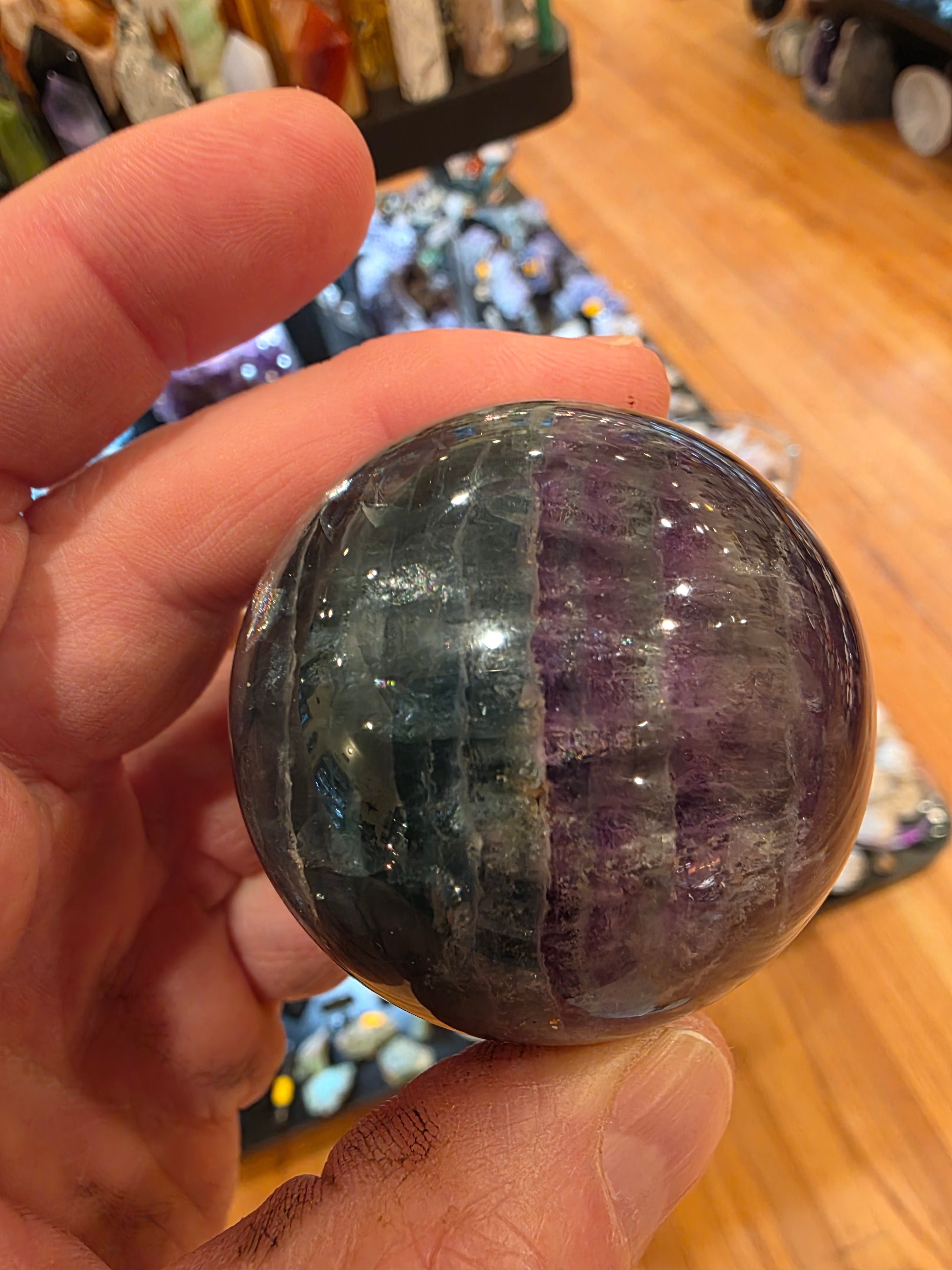 Rainbow Fluorite Sphere