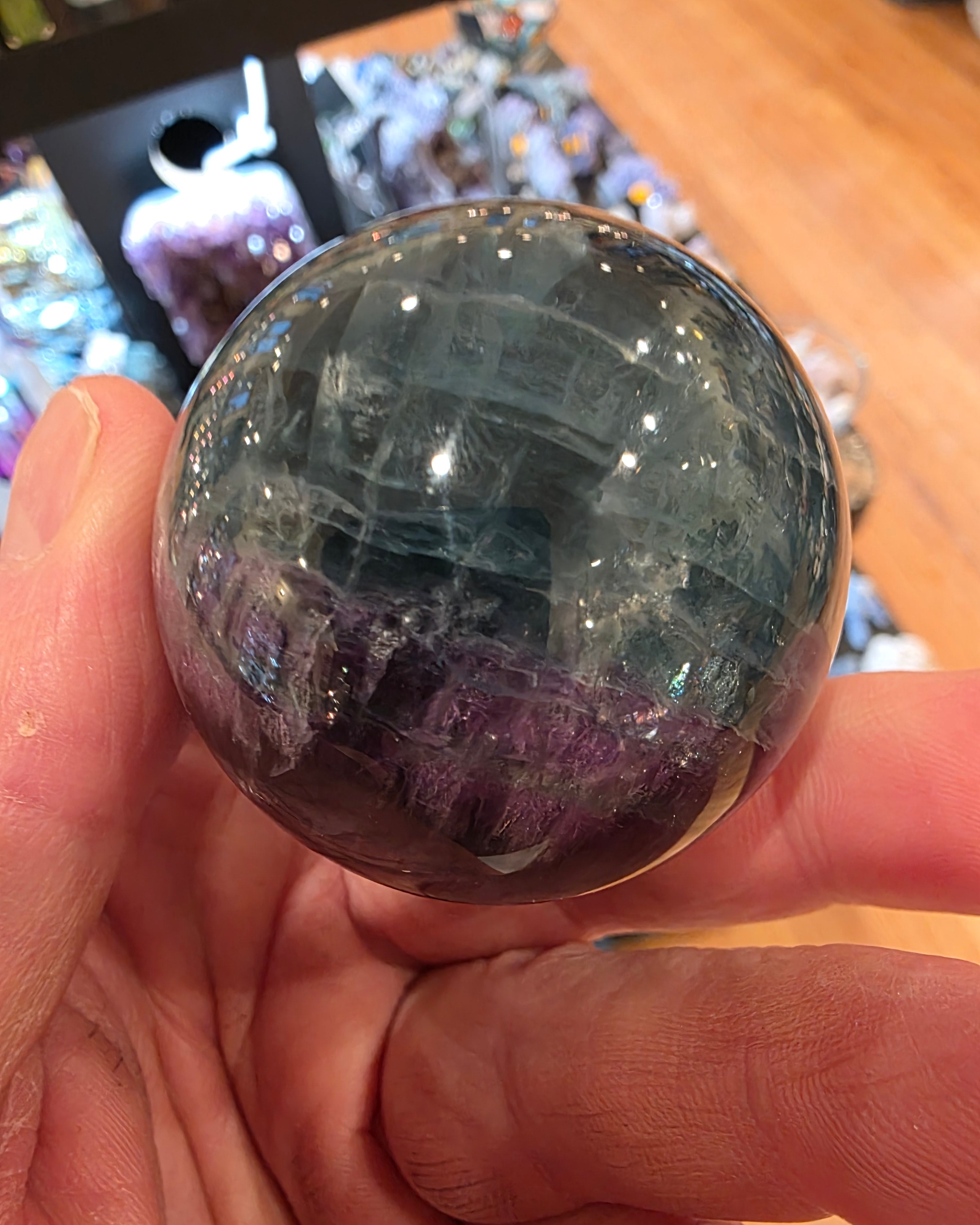 Rainbow Fluorite Sphere