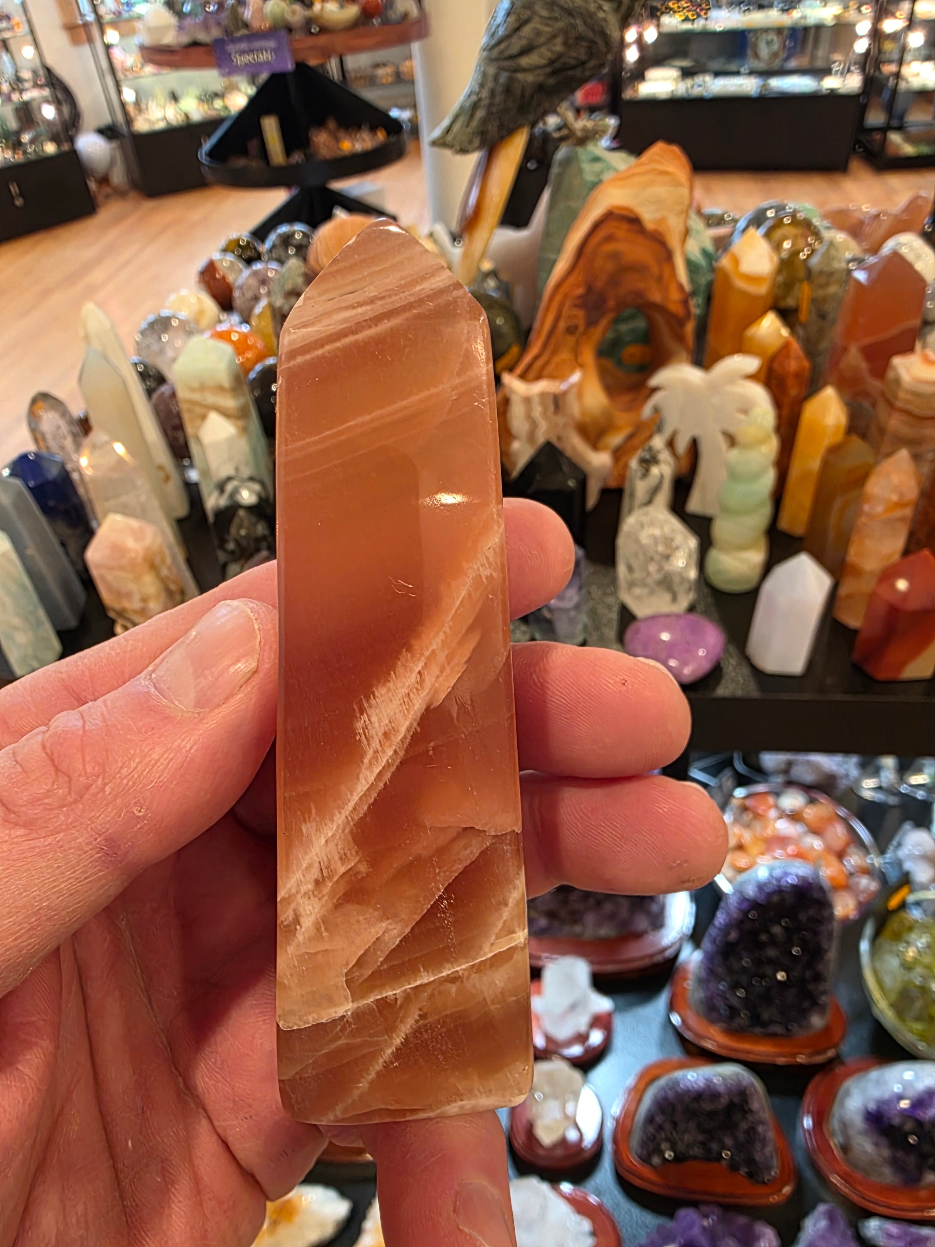 Honey Calcite Tower