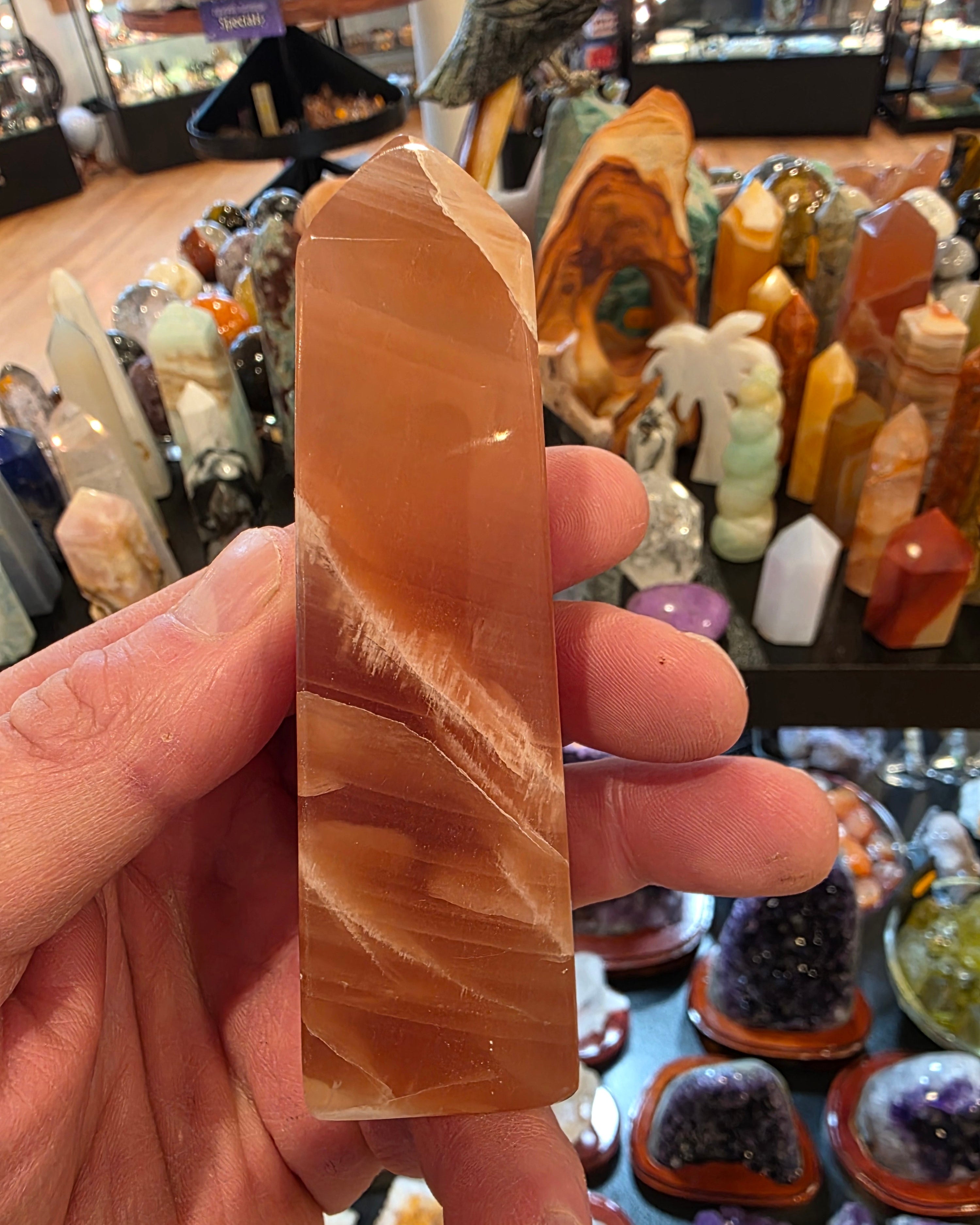 Honey Calcite Tower