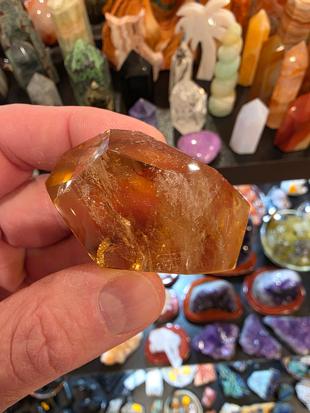 Natural Citrine Faceted Free Form