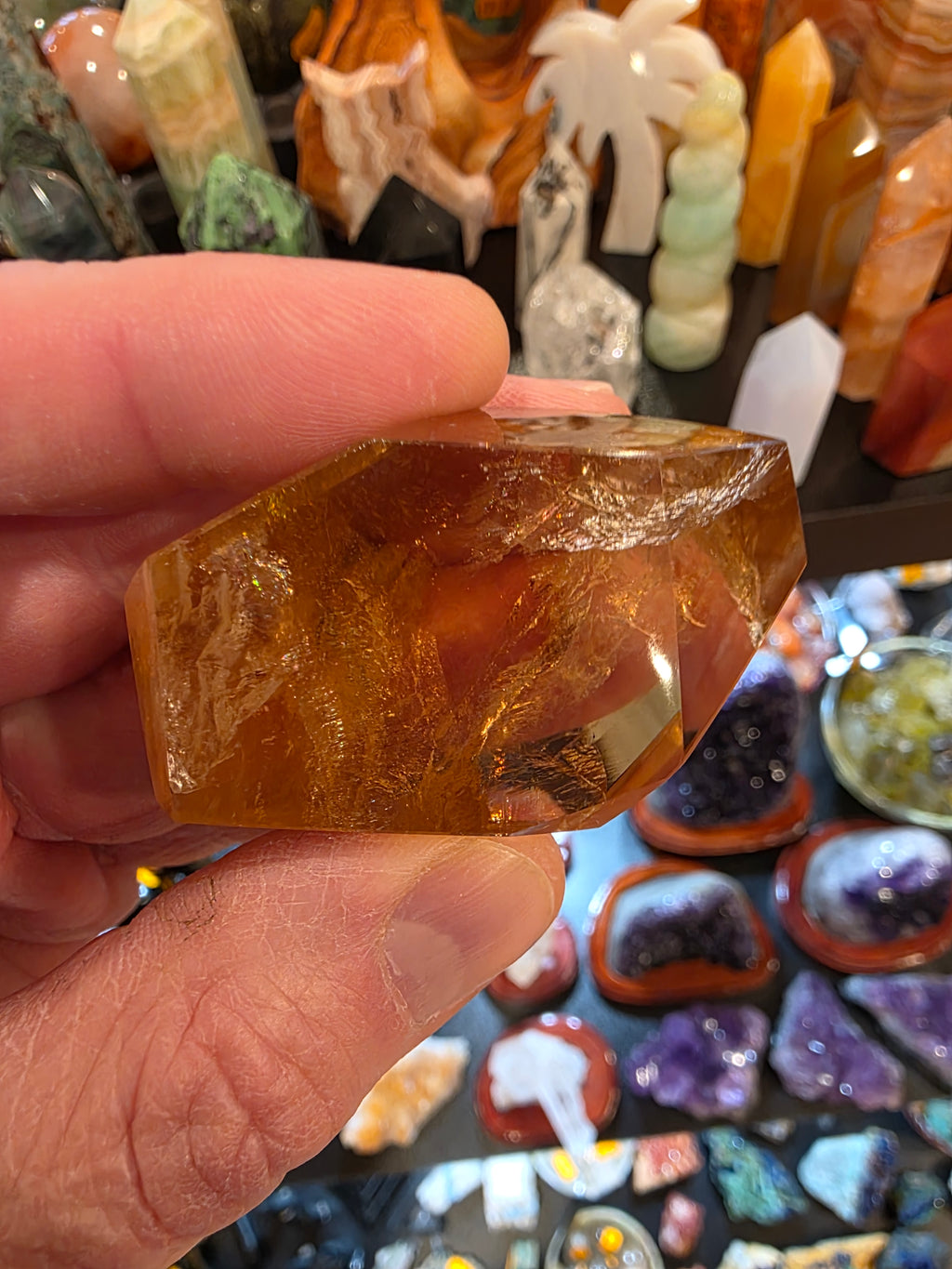 Natural Citrine Faceted Free Form