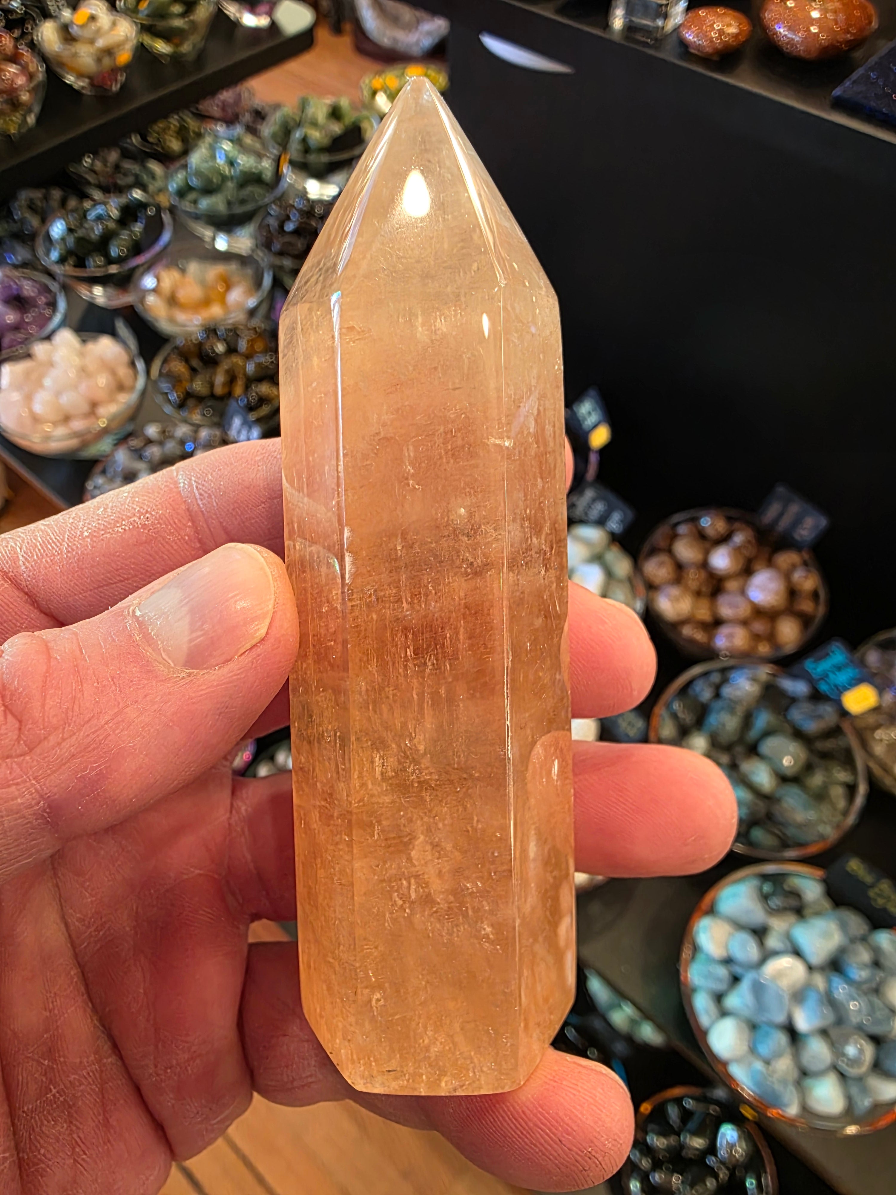 Honey Optical Calcite Tower