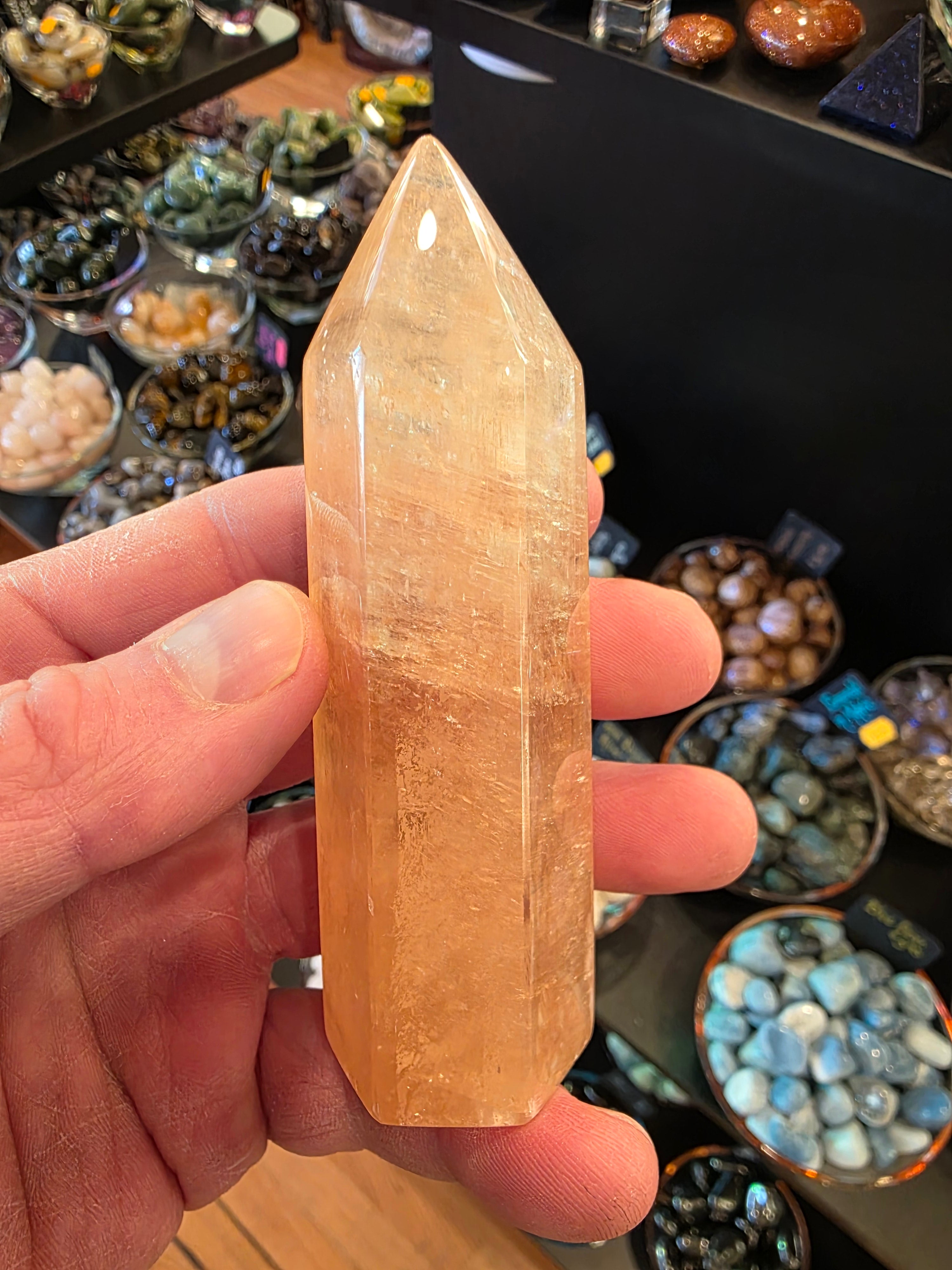 Honey Optical Calcite Tower