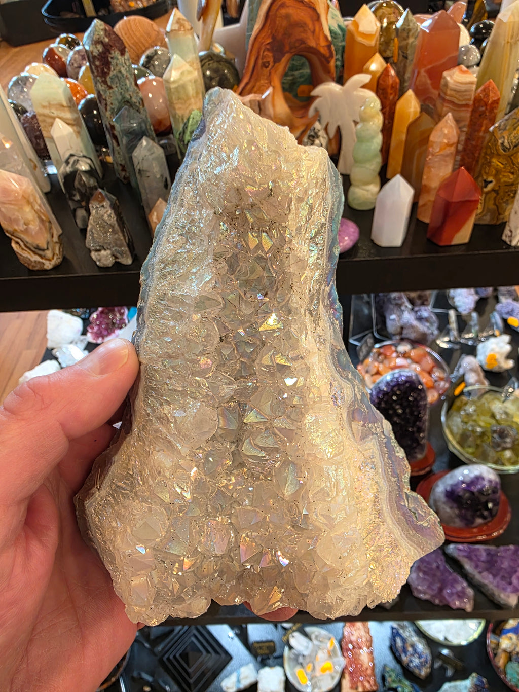 Angel Aura Free-Standing Crystal Cluster