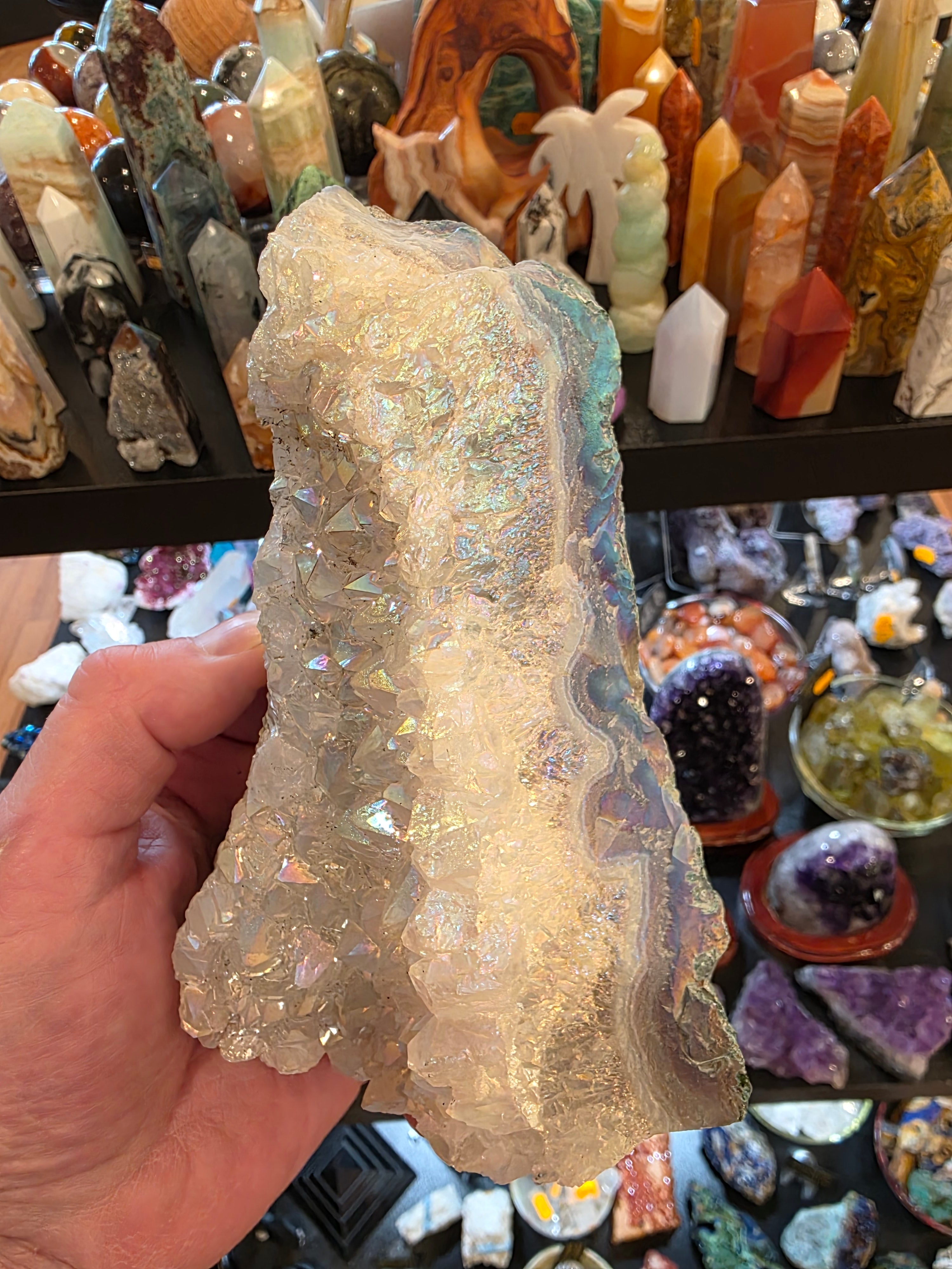 Angel Aura Free-Standing Crystal Cluster