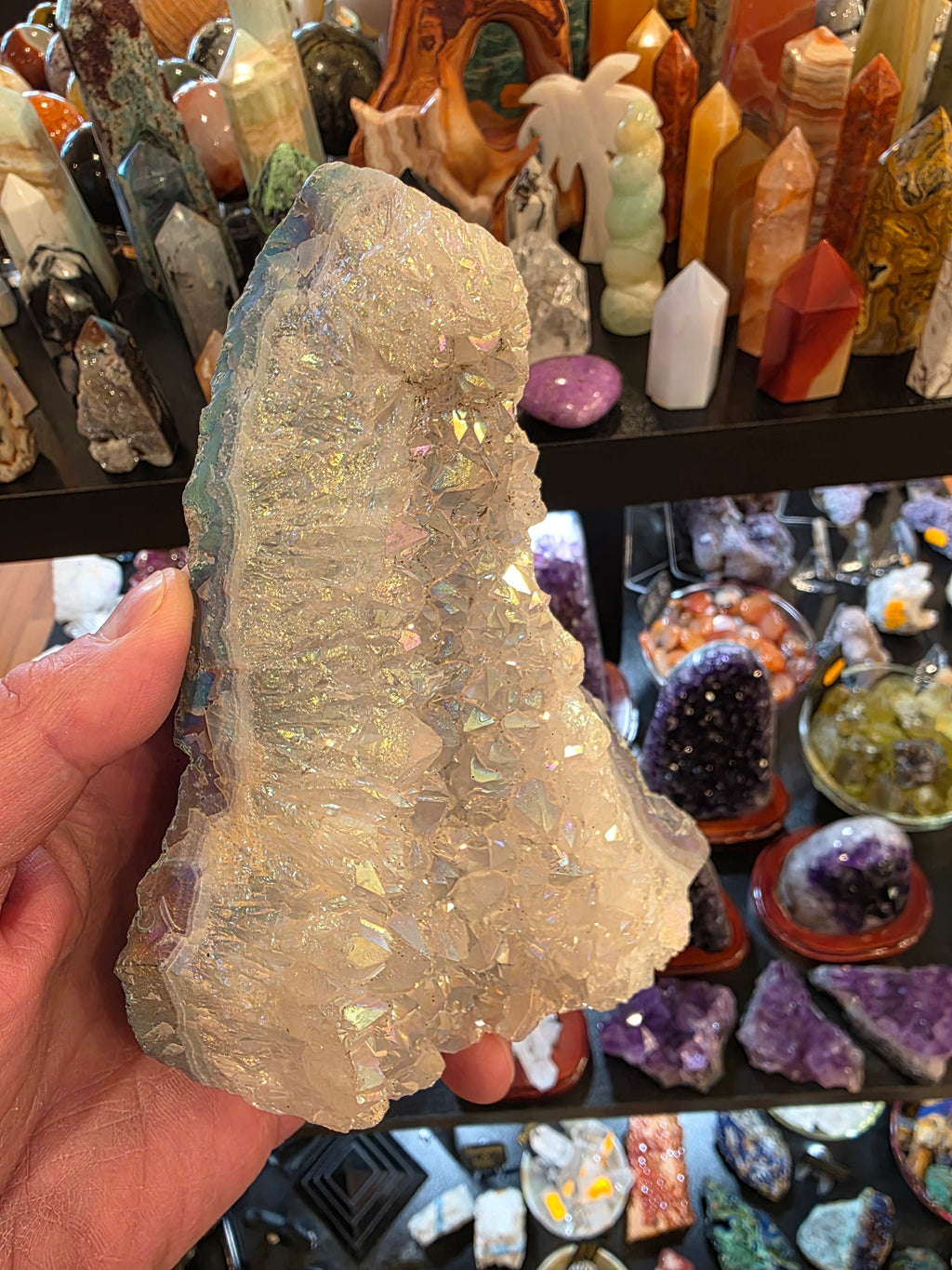 Angel Aura Free-Standing Crystal Cluster