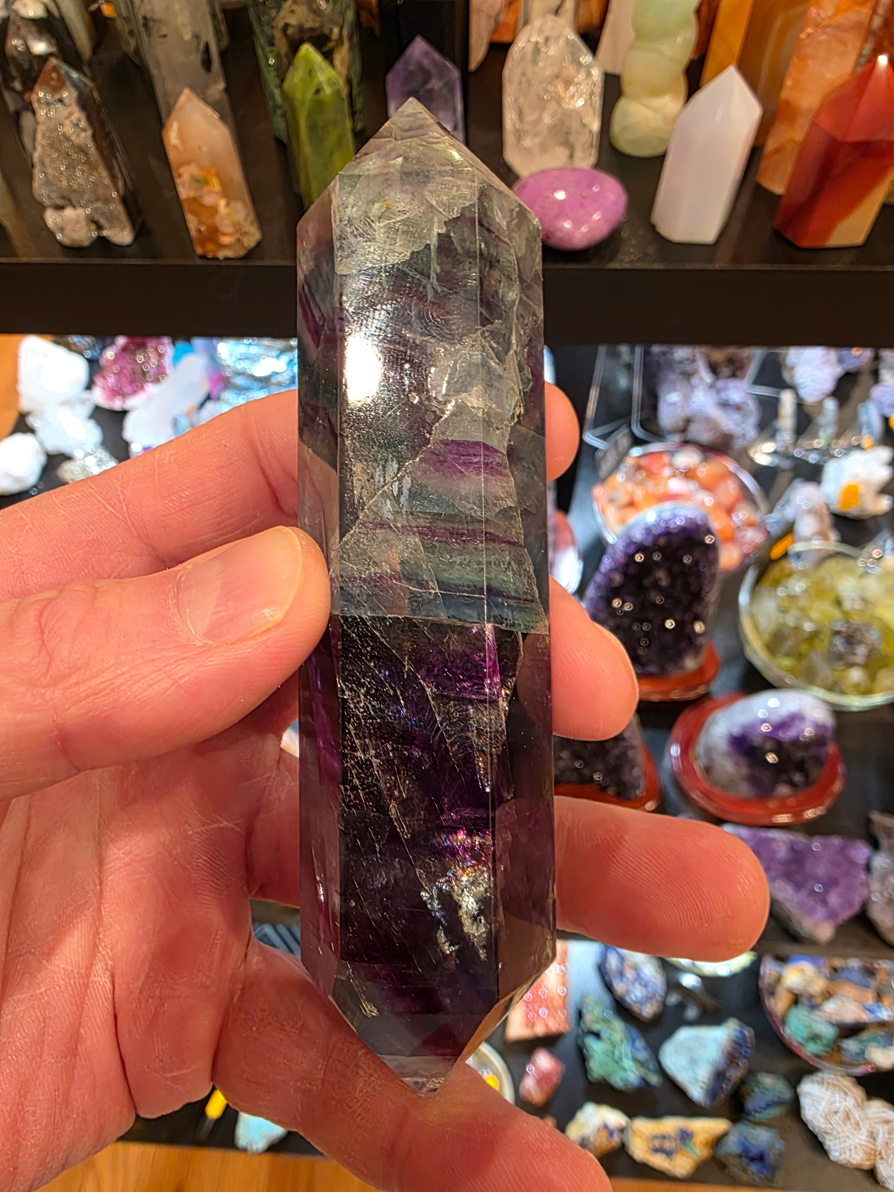 Rainbow Fluorite Double Terminated
