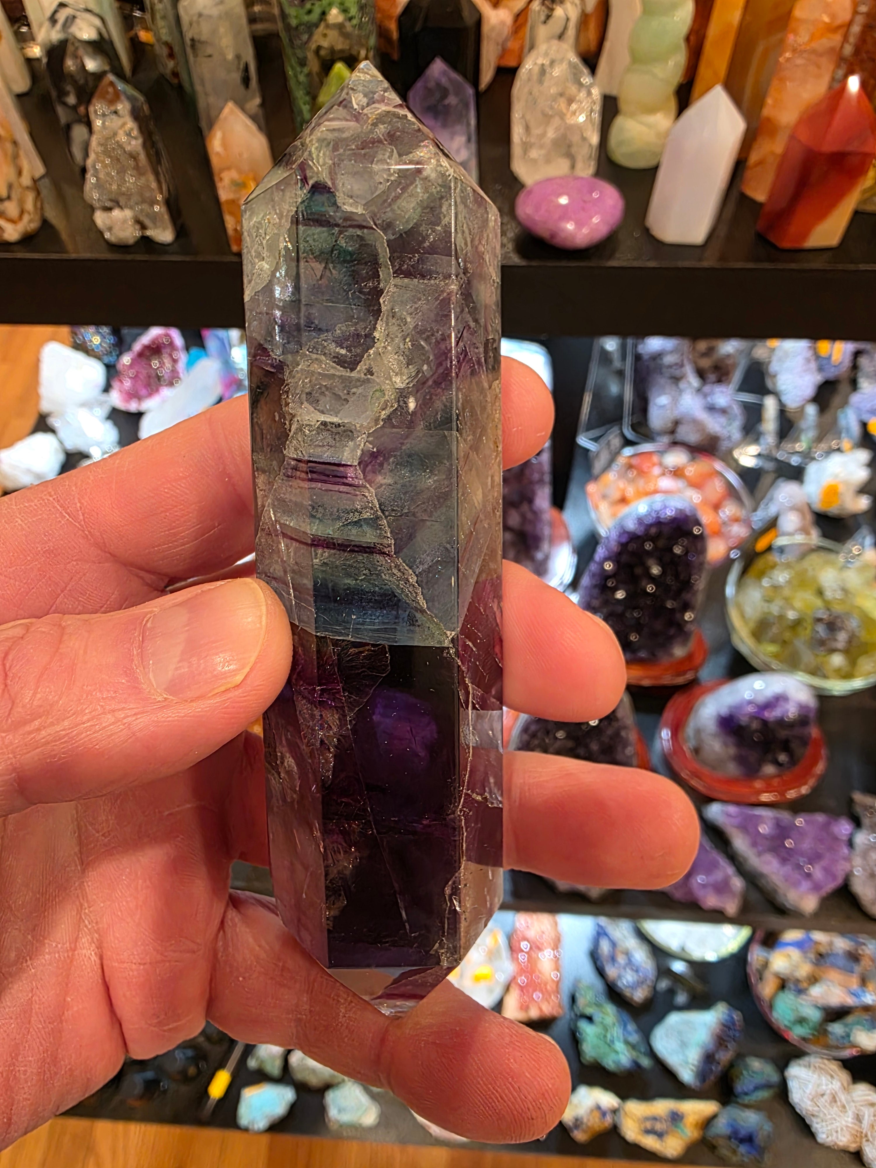 Rainbow Fluorite Double Terminated