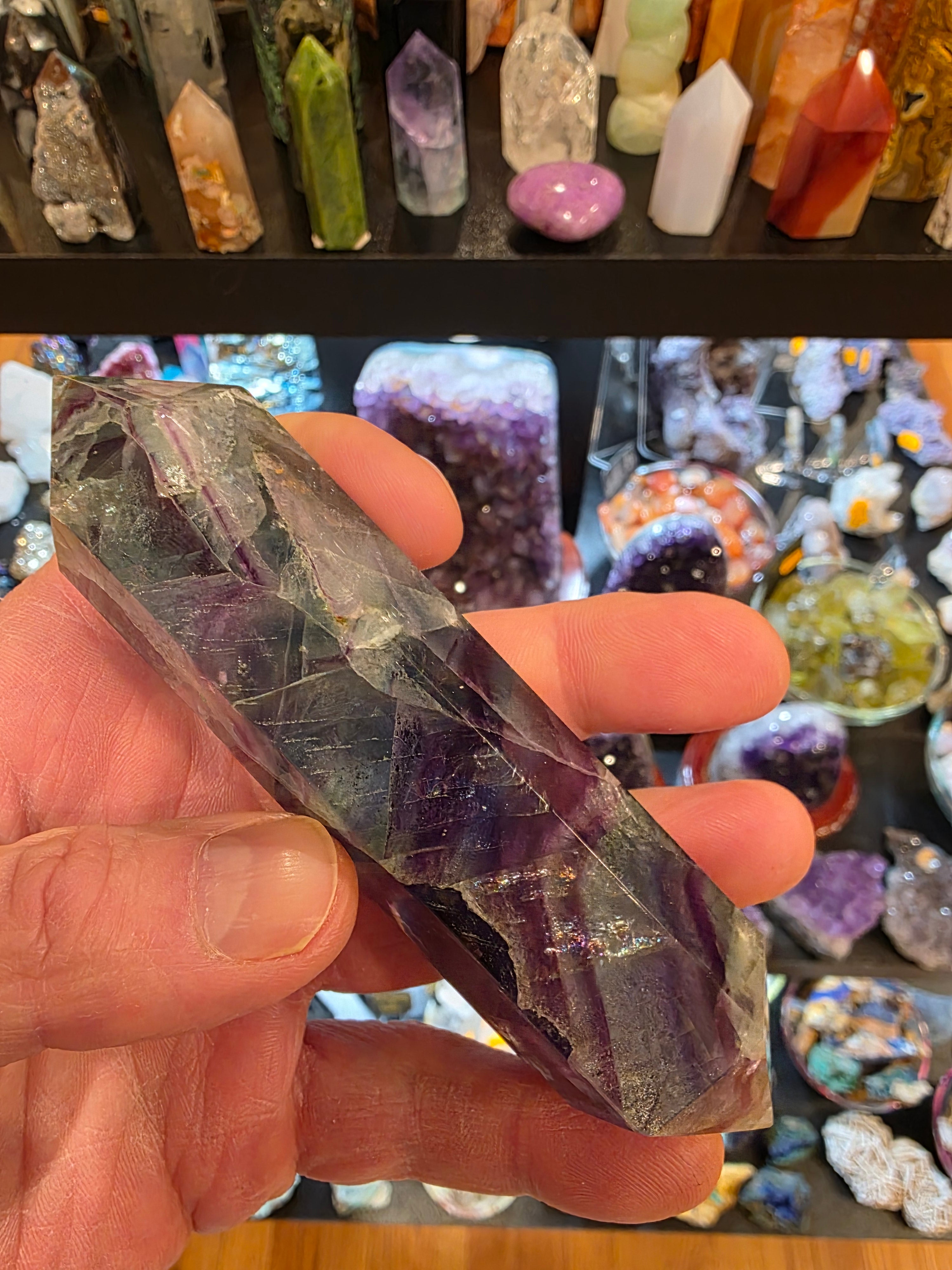 Rainbow Fluorite Double Terminated