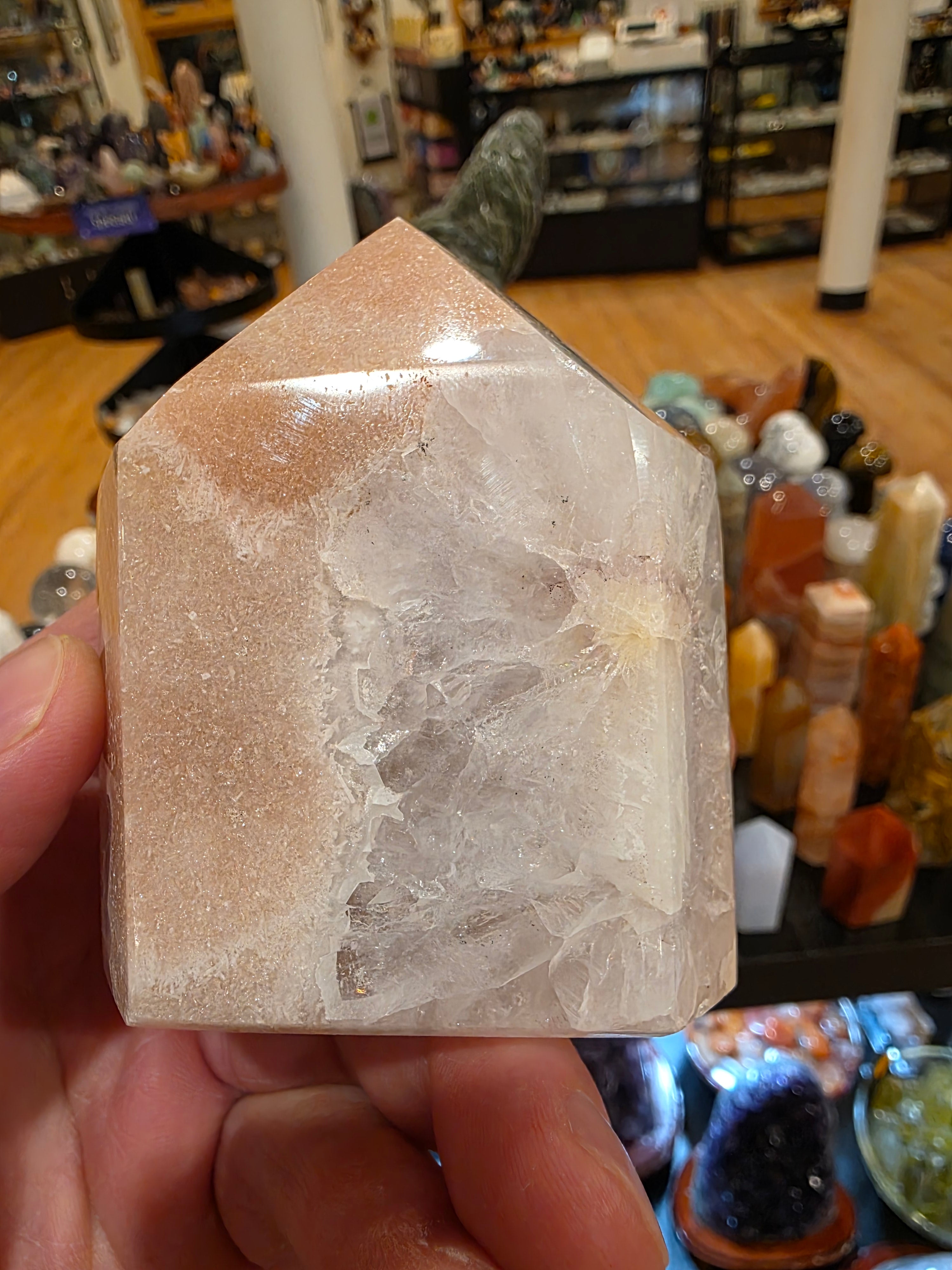 Pink Amethsyt Quartz Tower