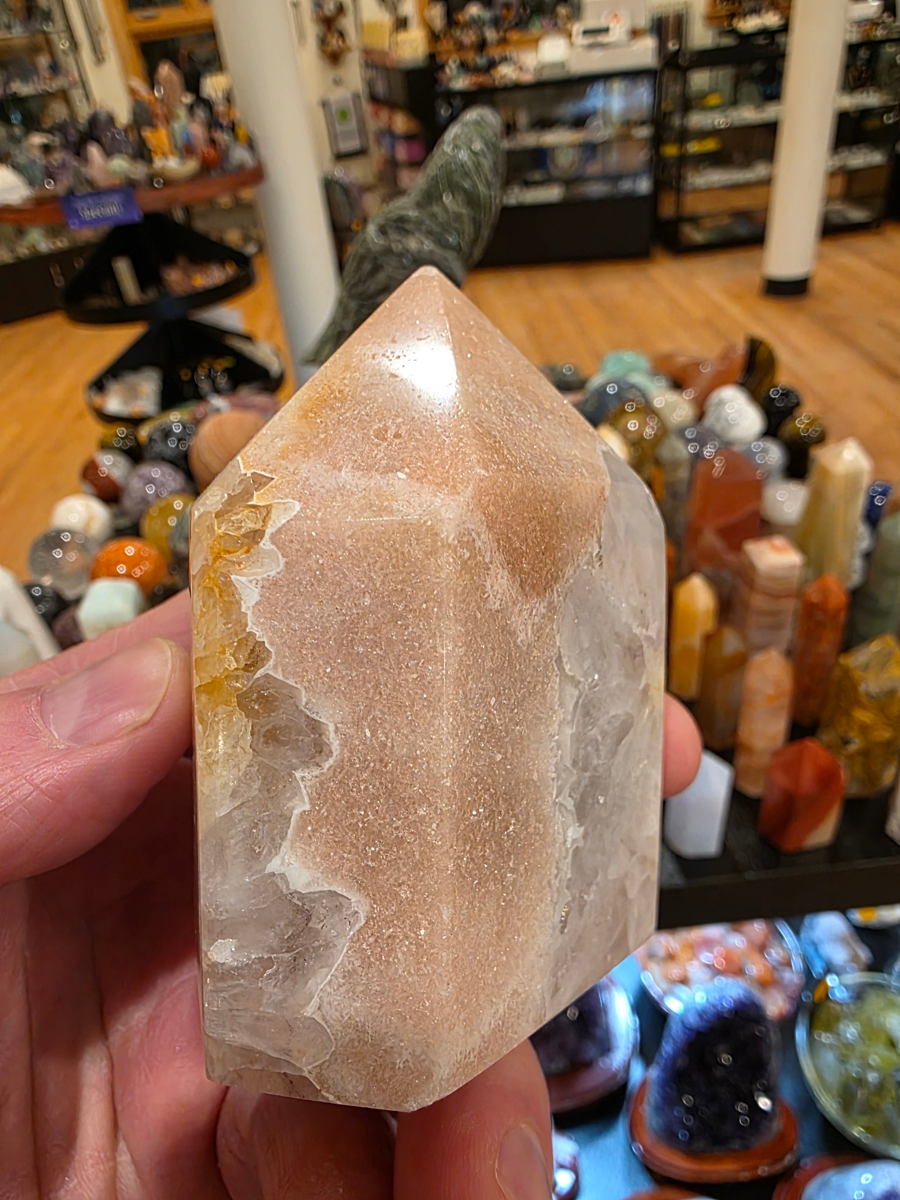Pink Amethsyt Quartz Tower