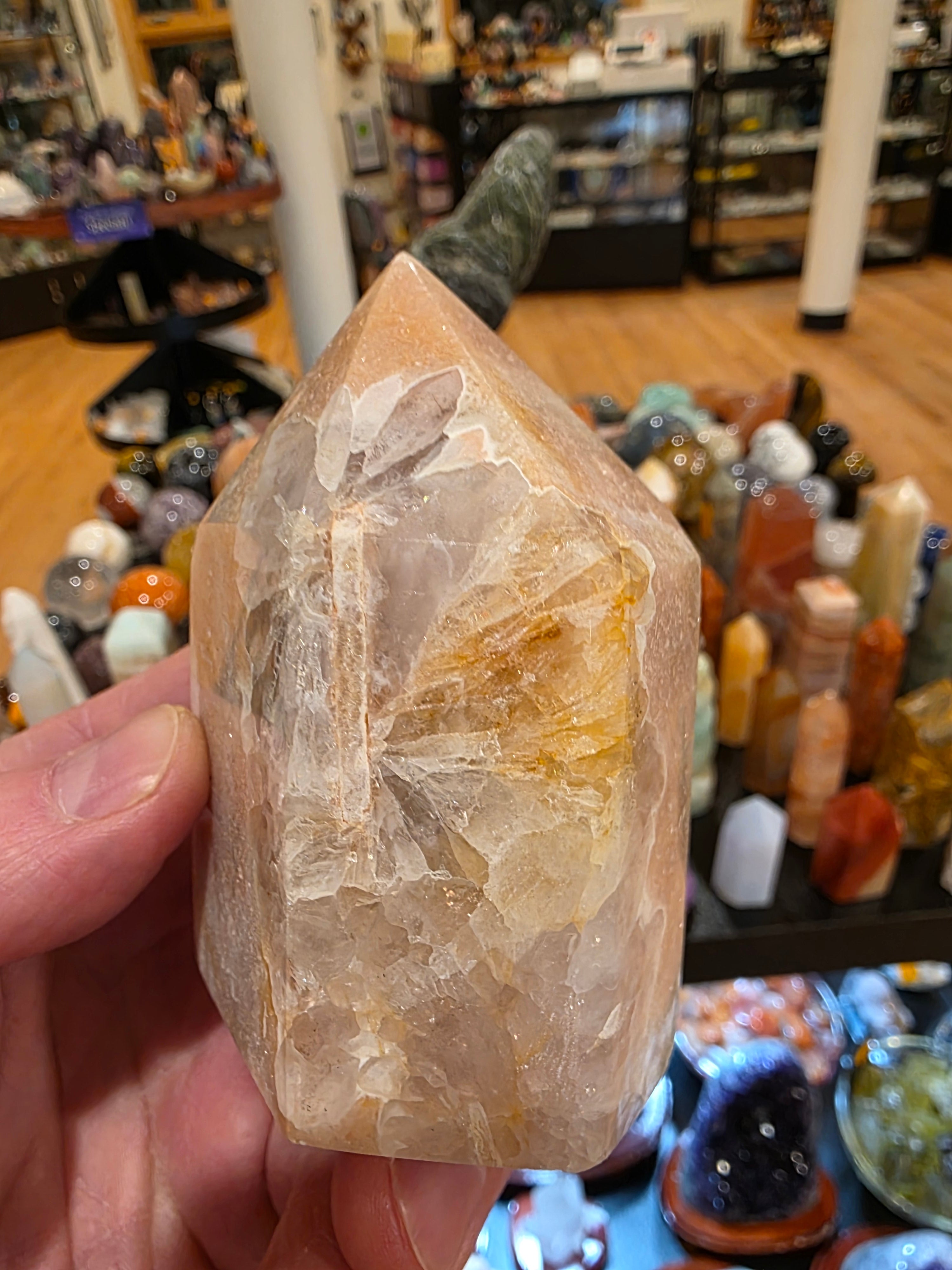 Pink Amethsyt Quartz Tower