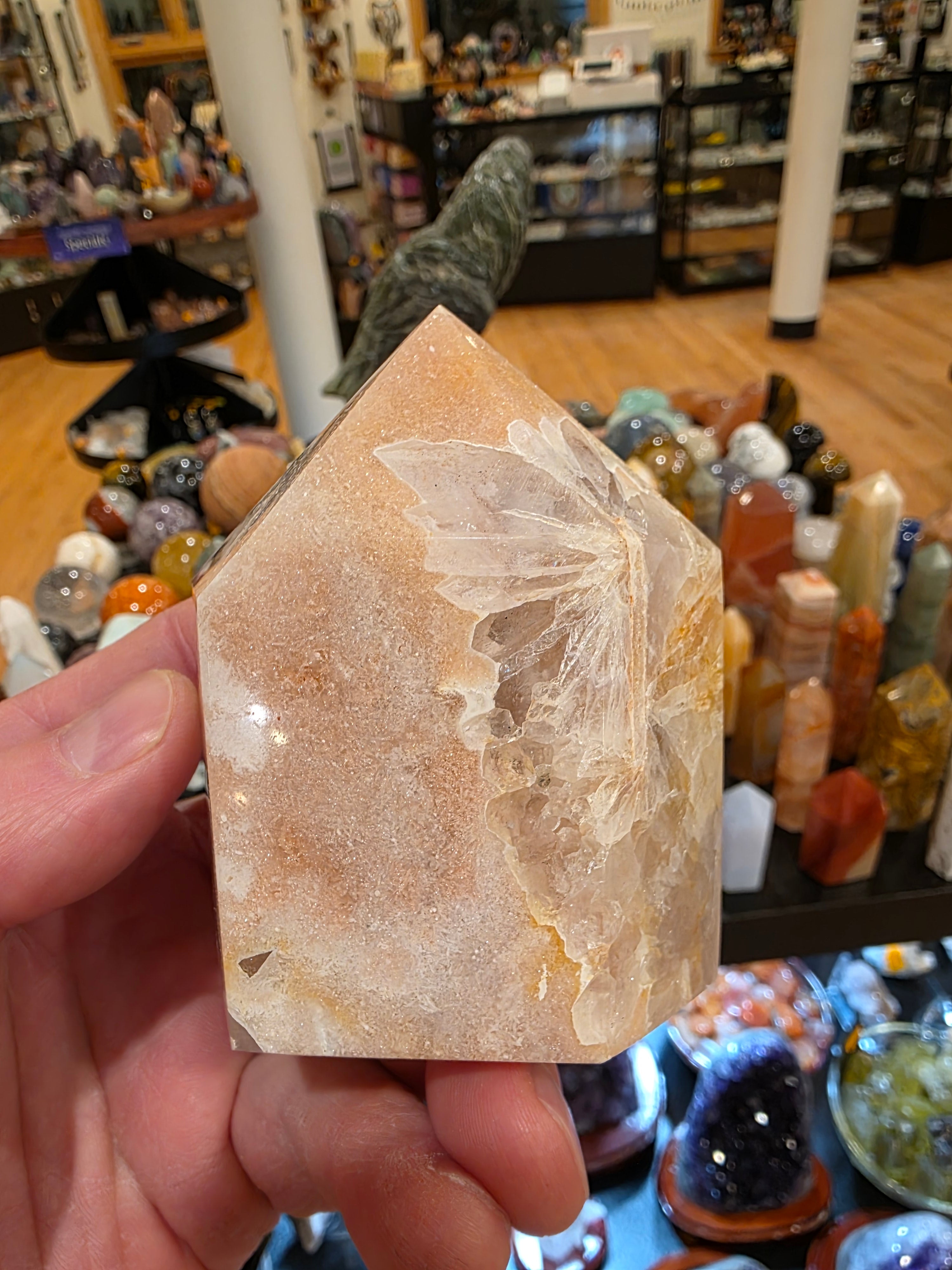 Pink Amethsyt Quartz Tower