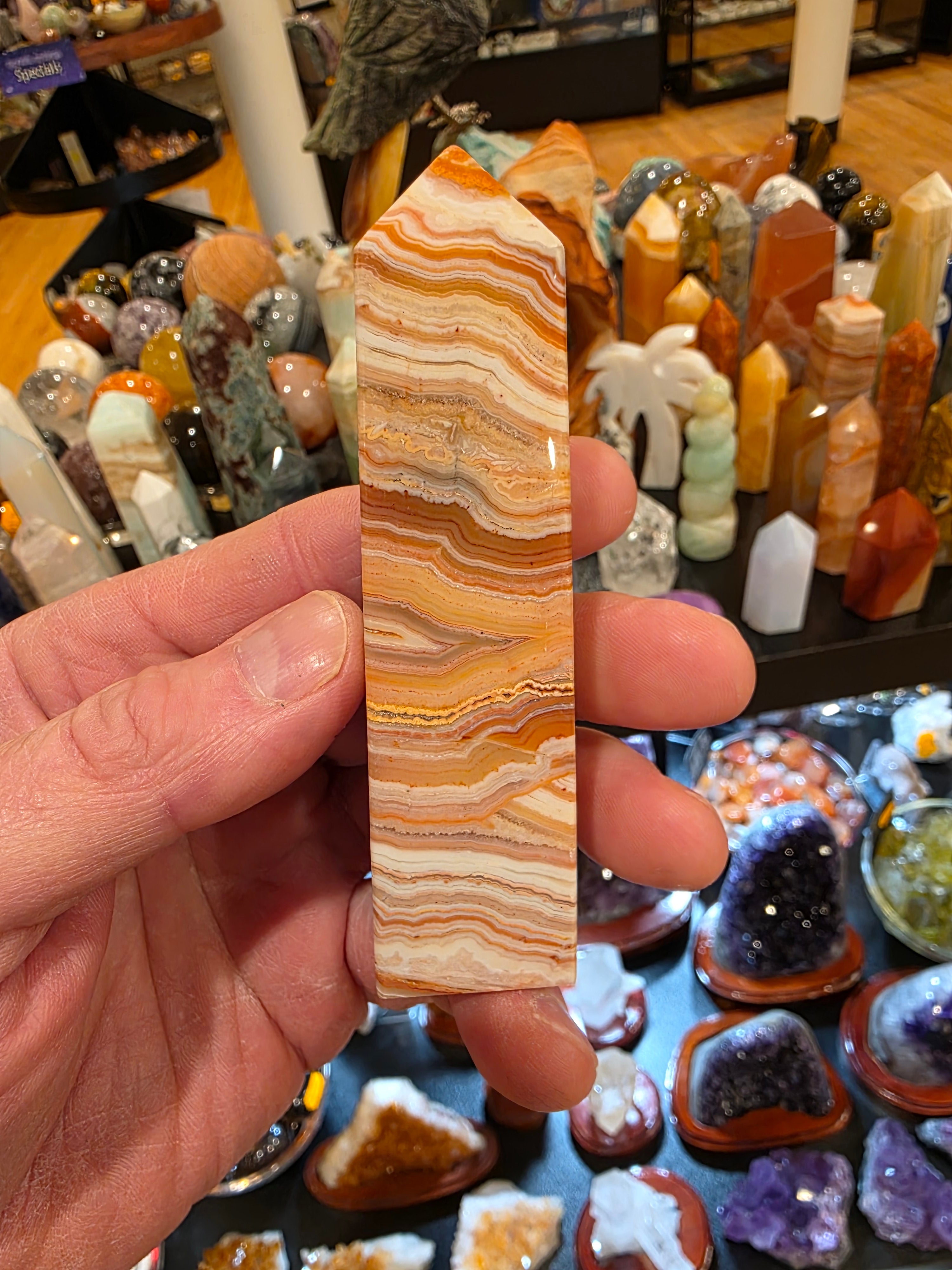 Crazy Lace Agate Tower