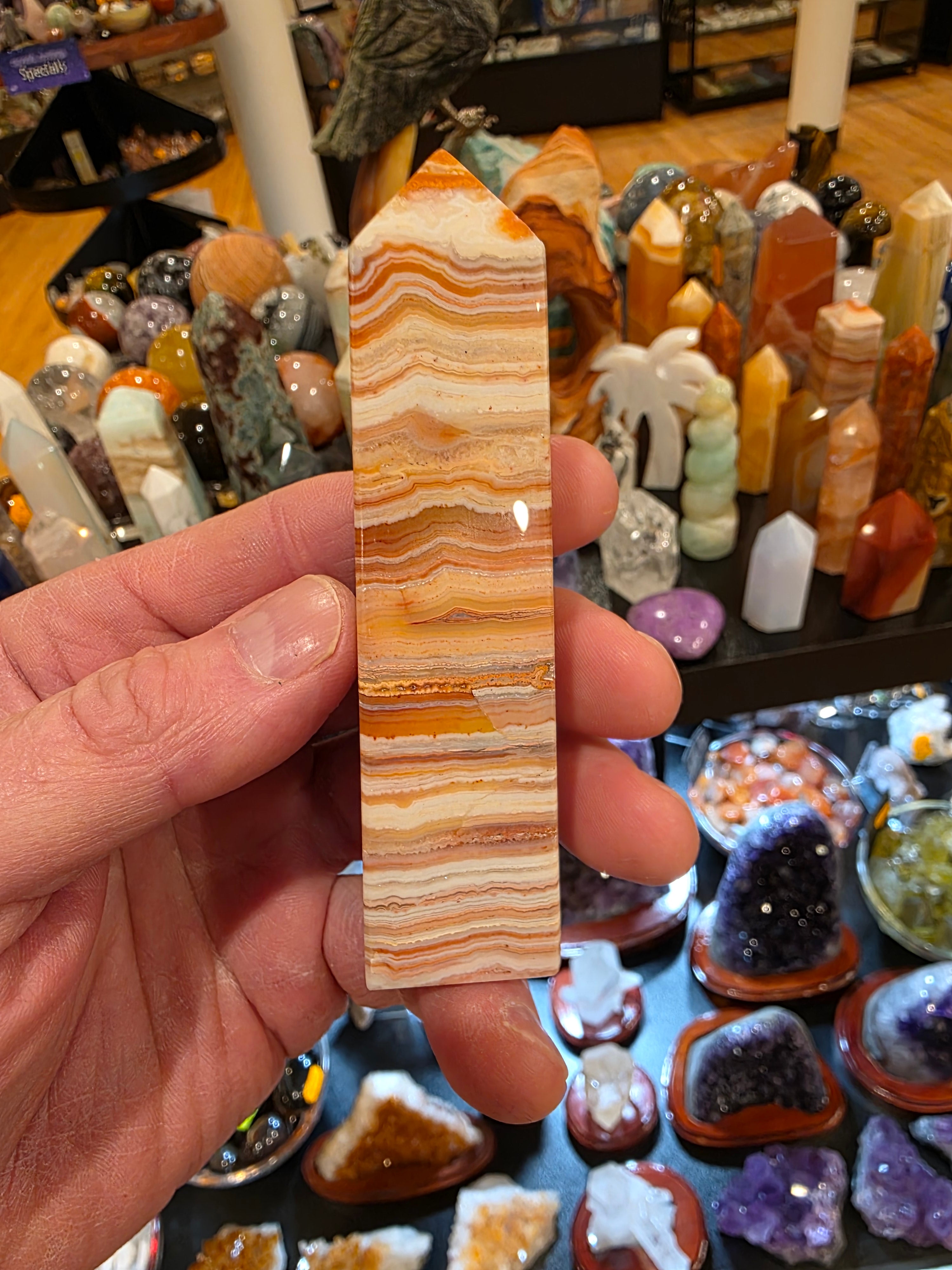 Crazy Lace Agate Tower