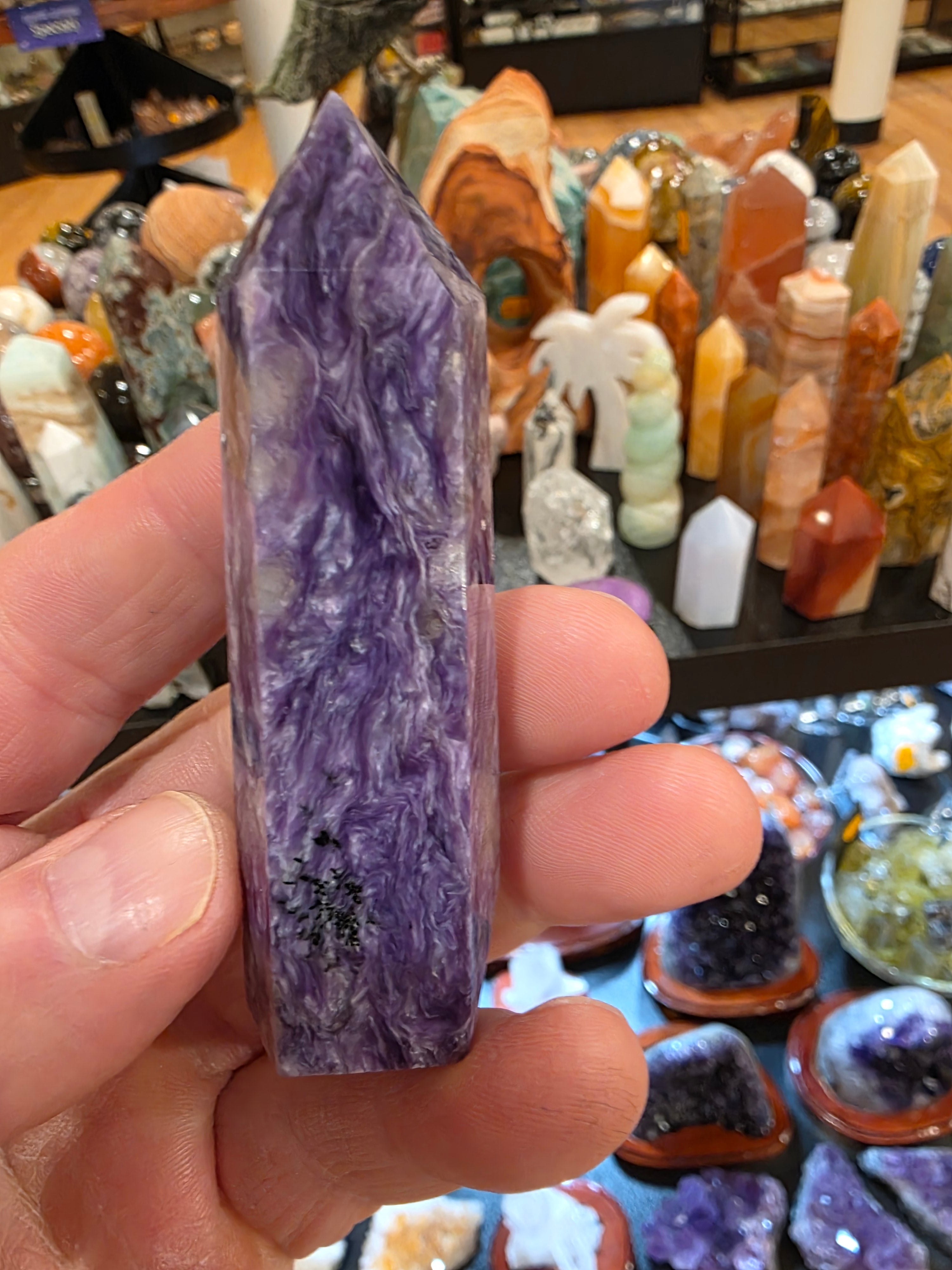 Charoite Tower AA Quality