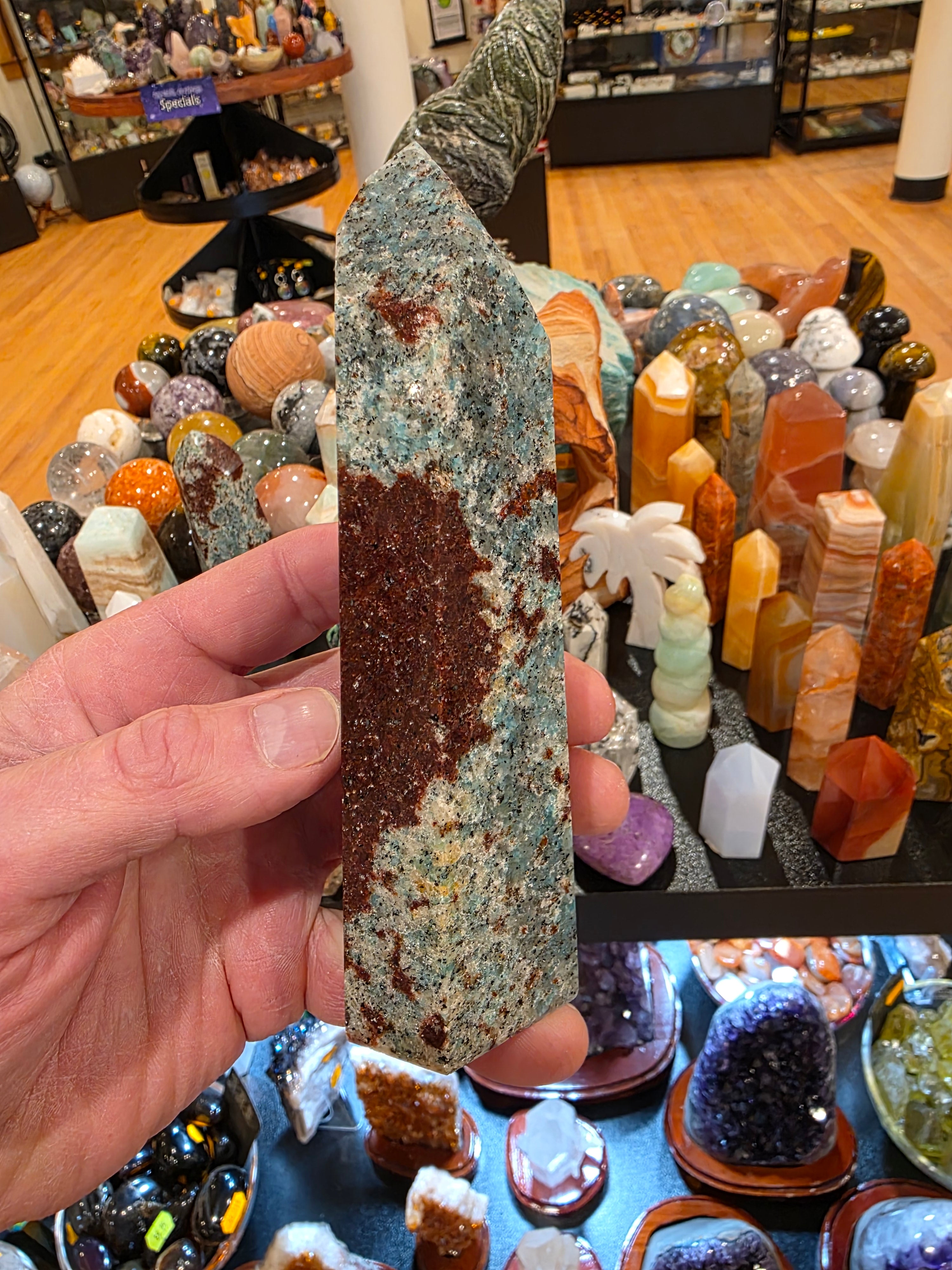 Garnet in Amazonite Tower