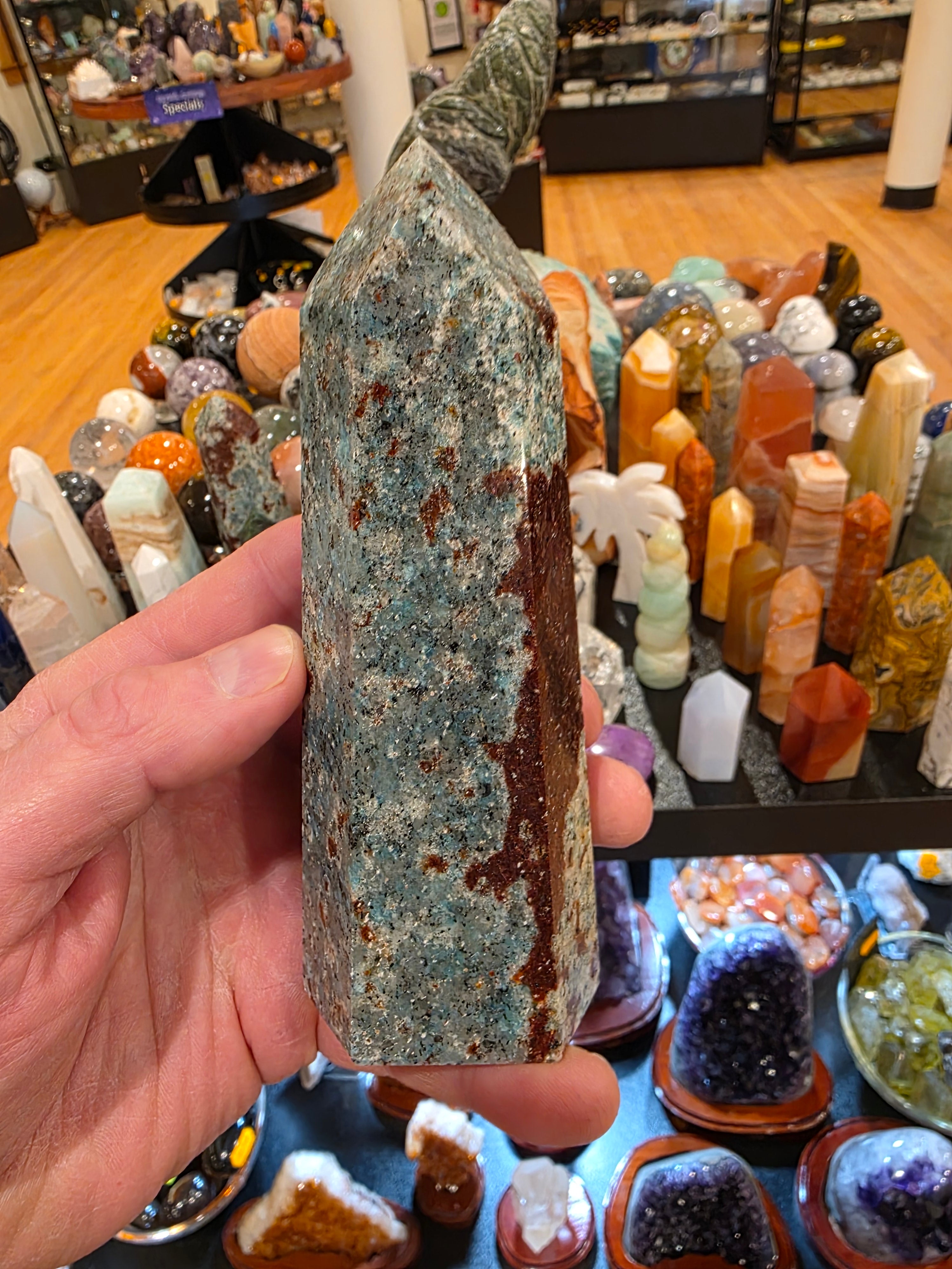Garnet in Amazonite Tower