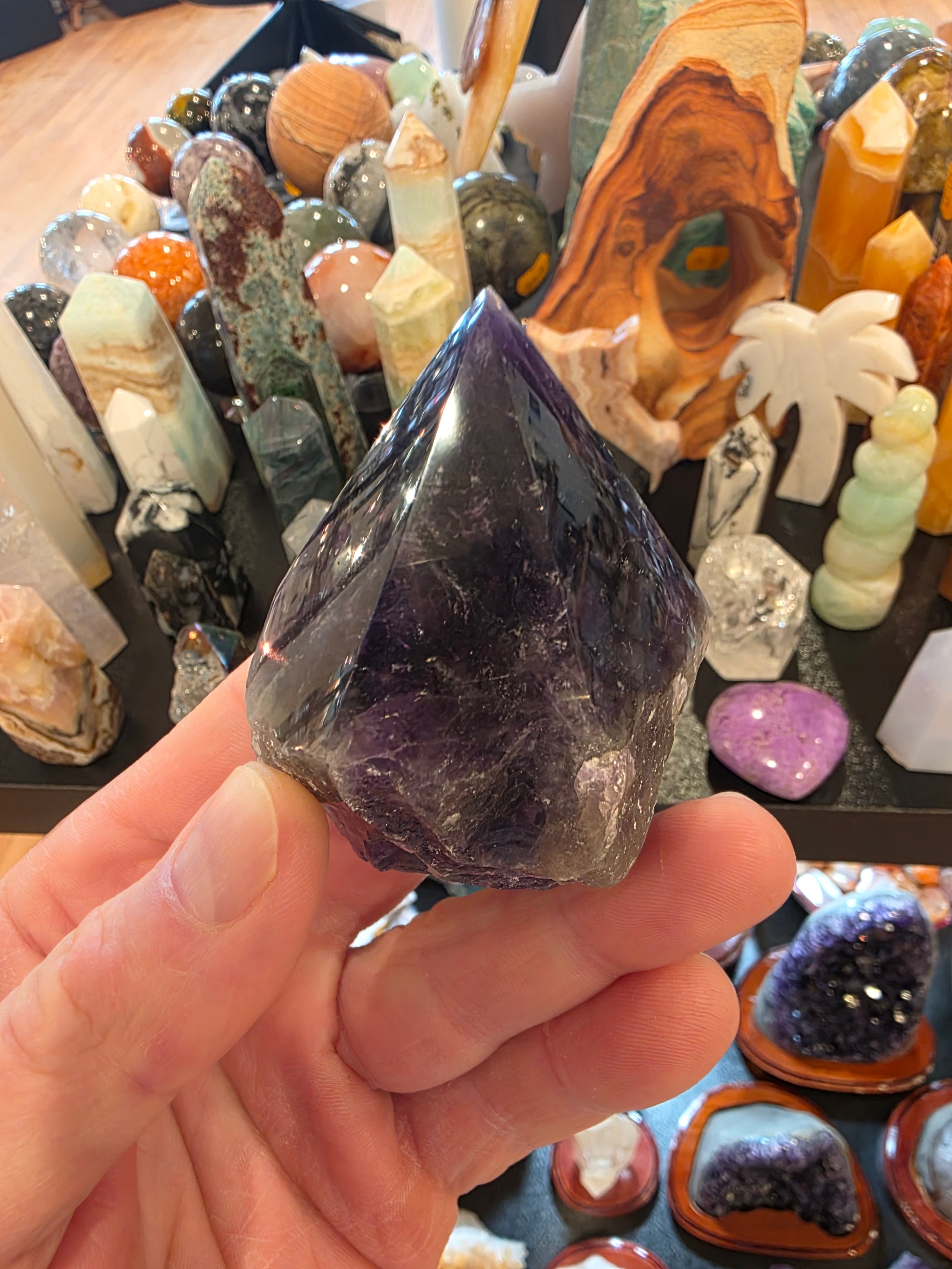 Amethyst Polished Top Crystal Tower