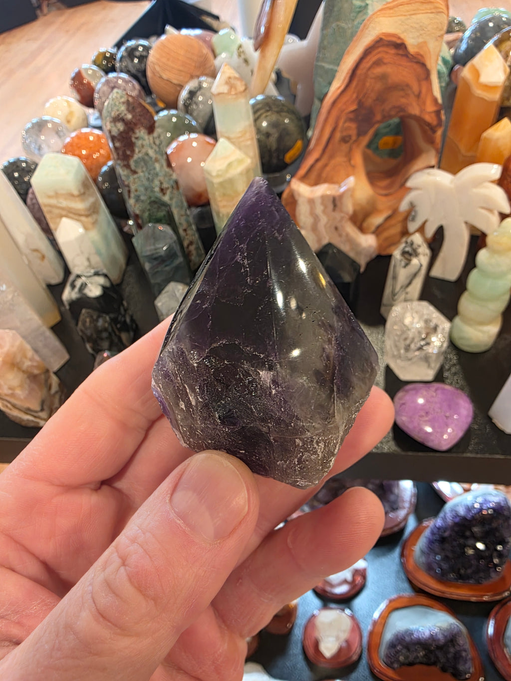 Amethyst Polished Top Crystal Tower
