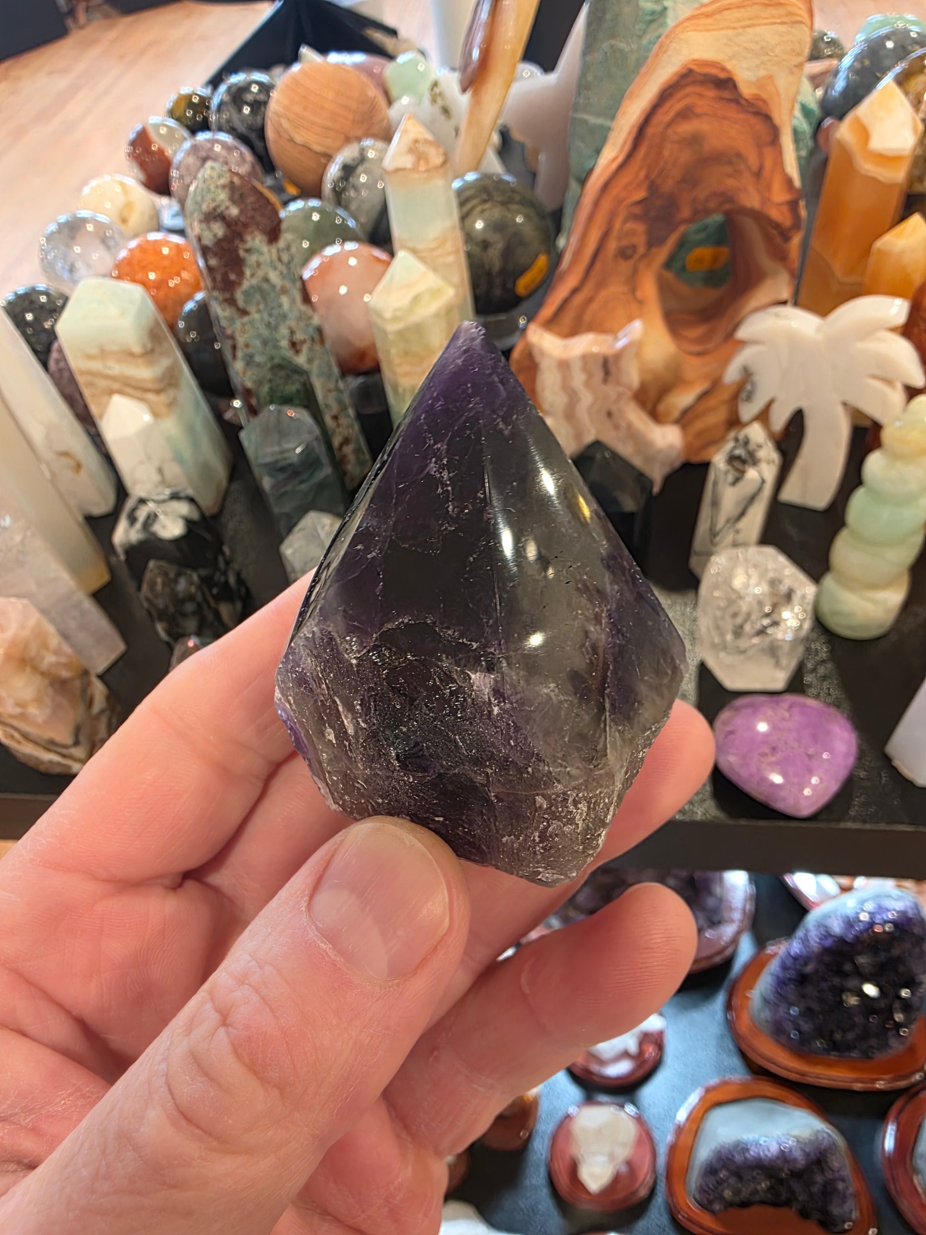 Amethyst Polished Top Crystal Tower