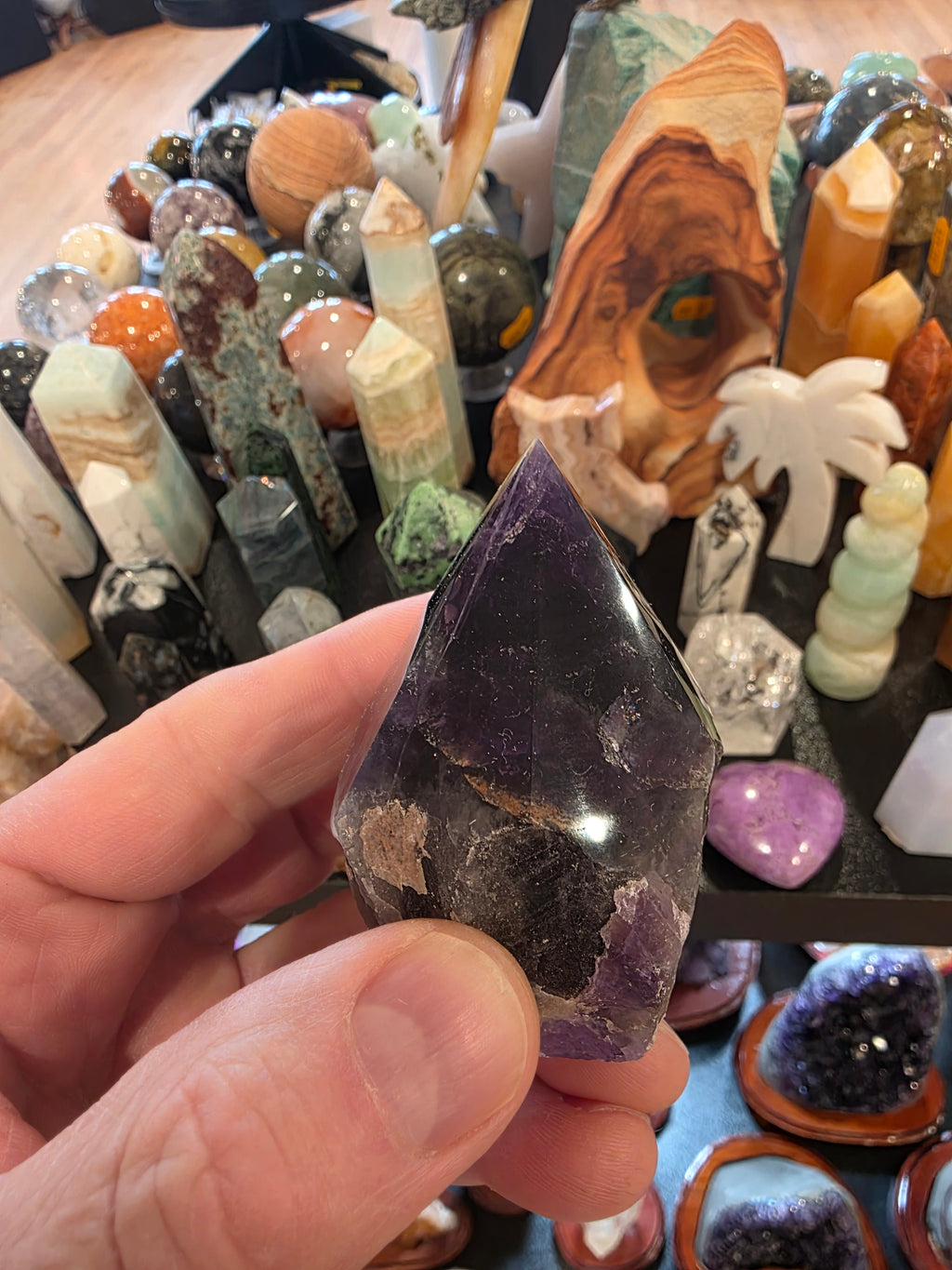 Amethyst Polished Top Crystal Tower