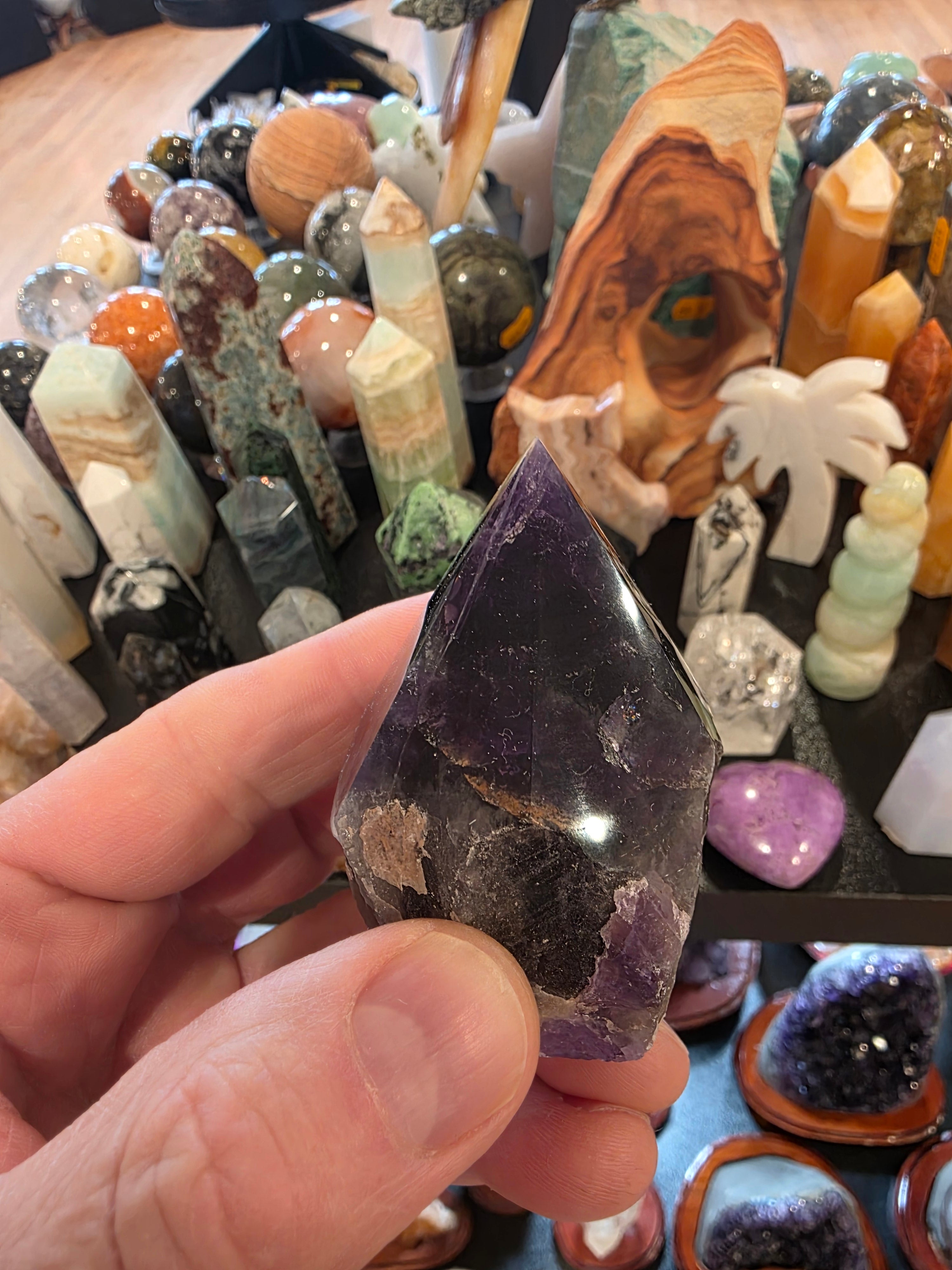 Amethyst Polished Top Crystal Tower