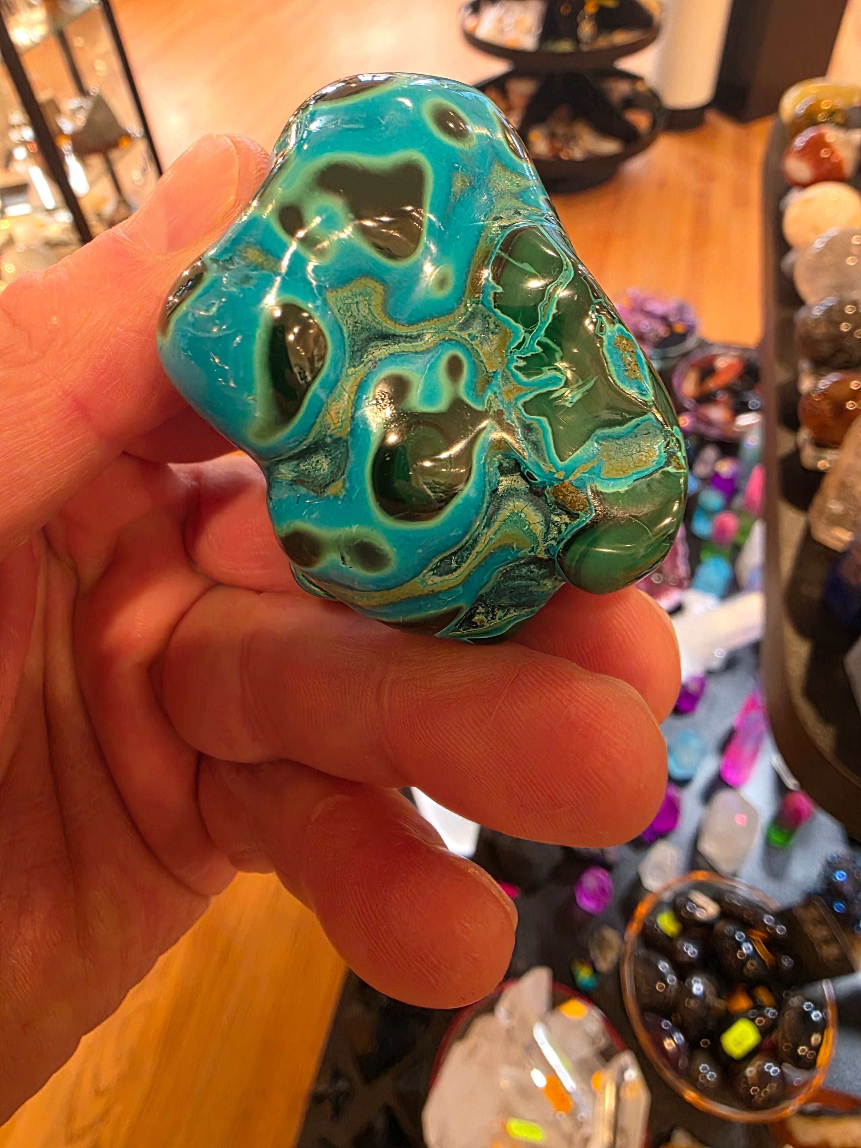 Chrysocolla and Malachite Free Form