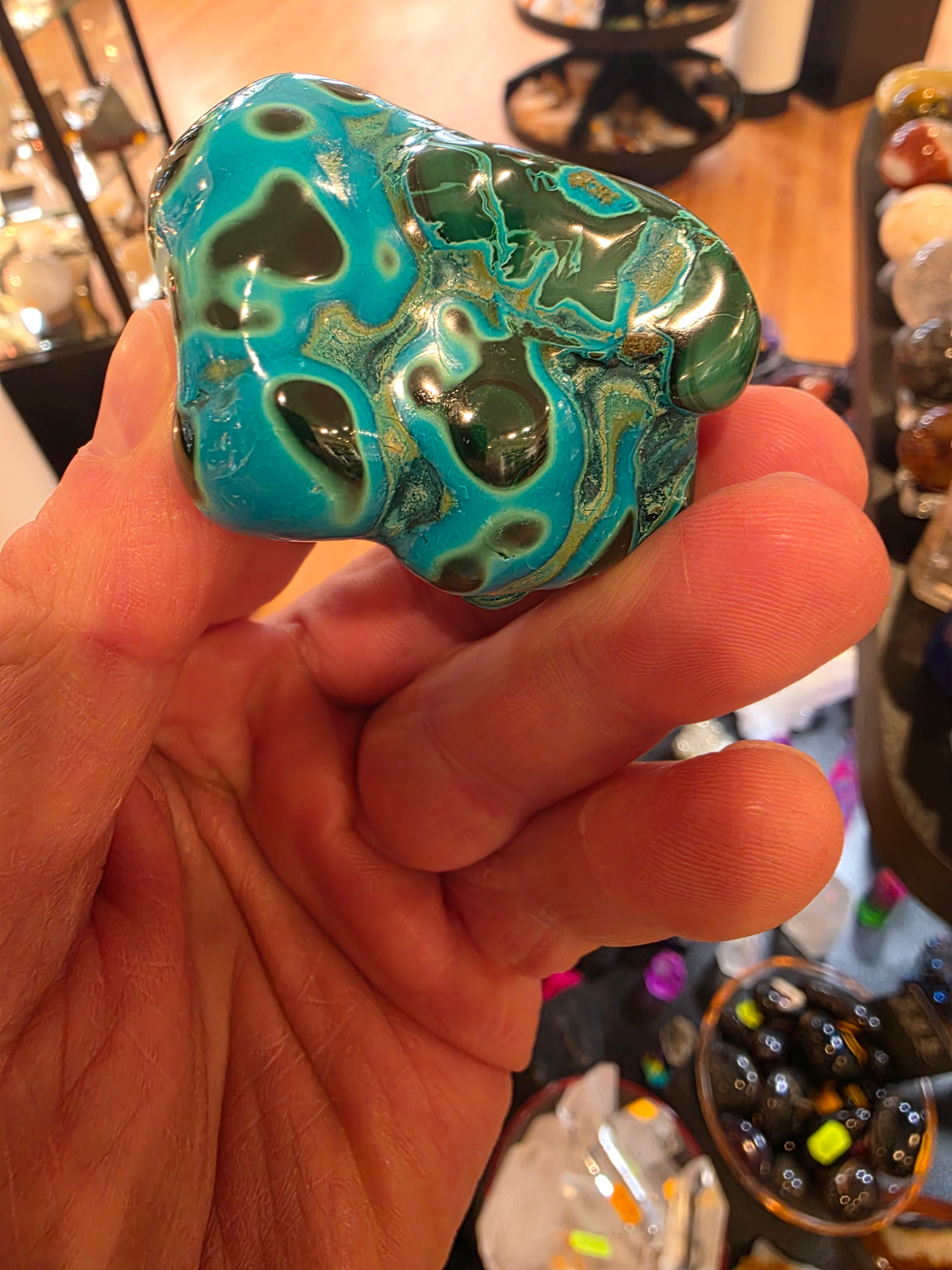 Chrysocolla and Malachite Free Form