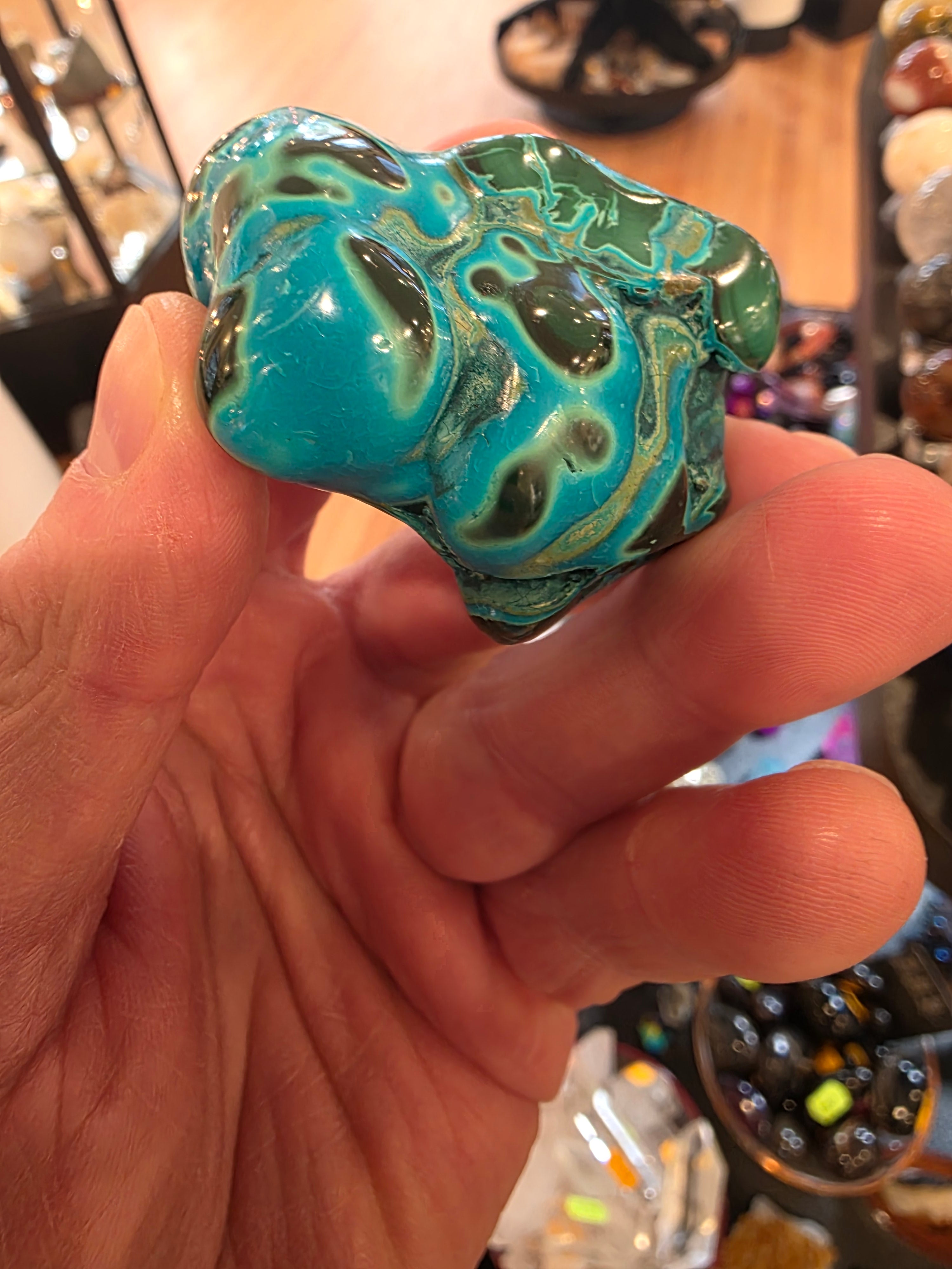 Chrysocolla and Malachite Free Form