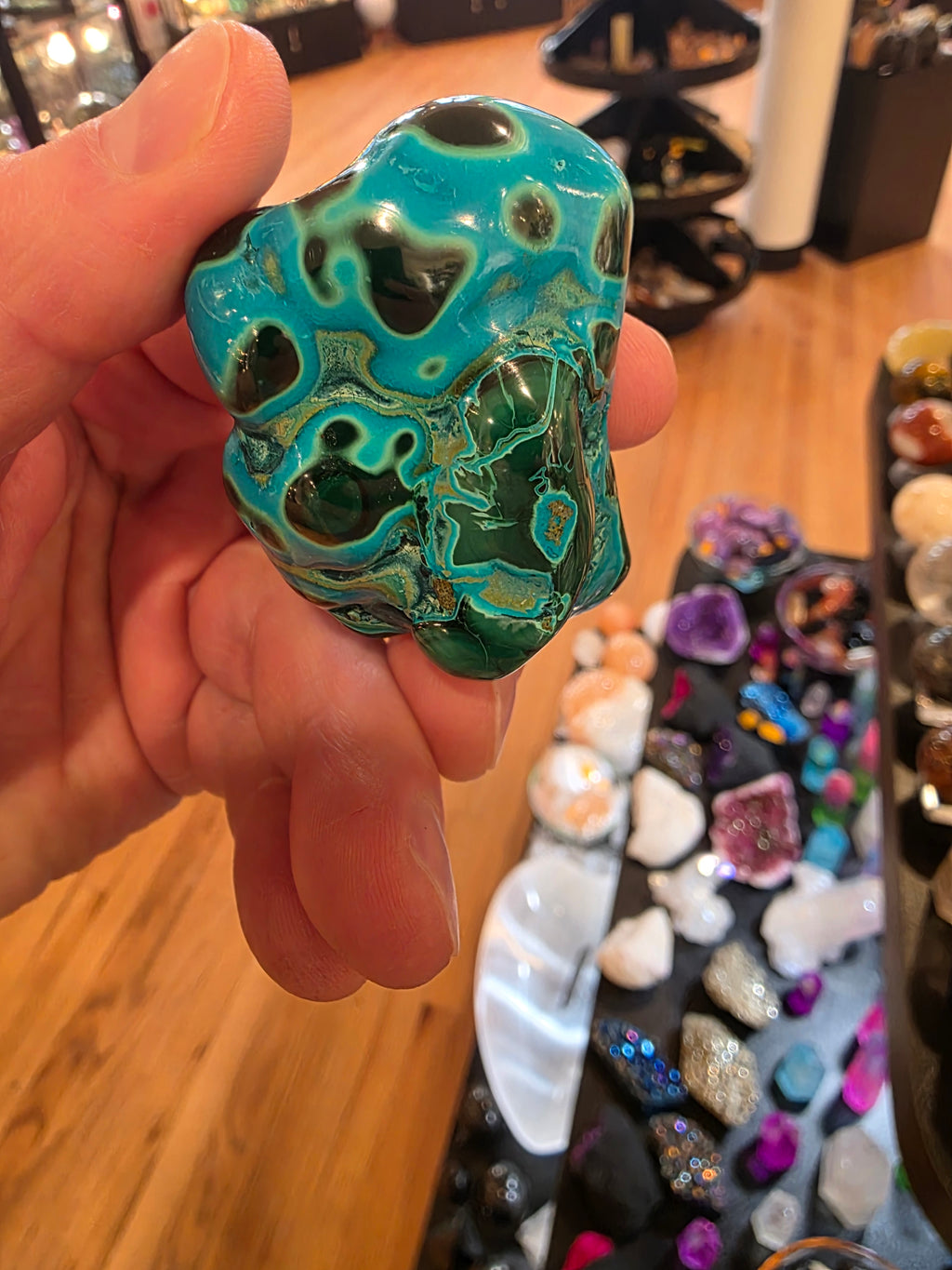Chrysocolla and Malachite Free Form
