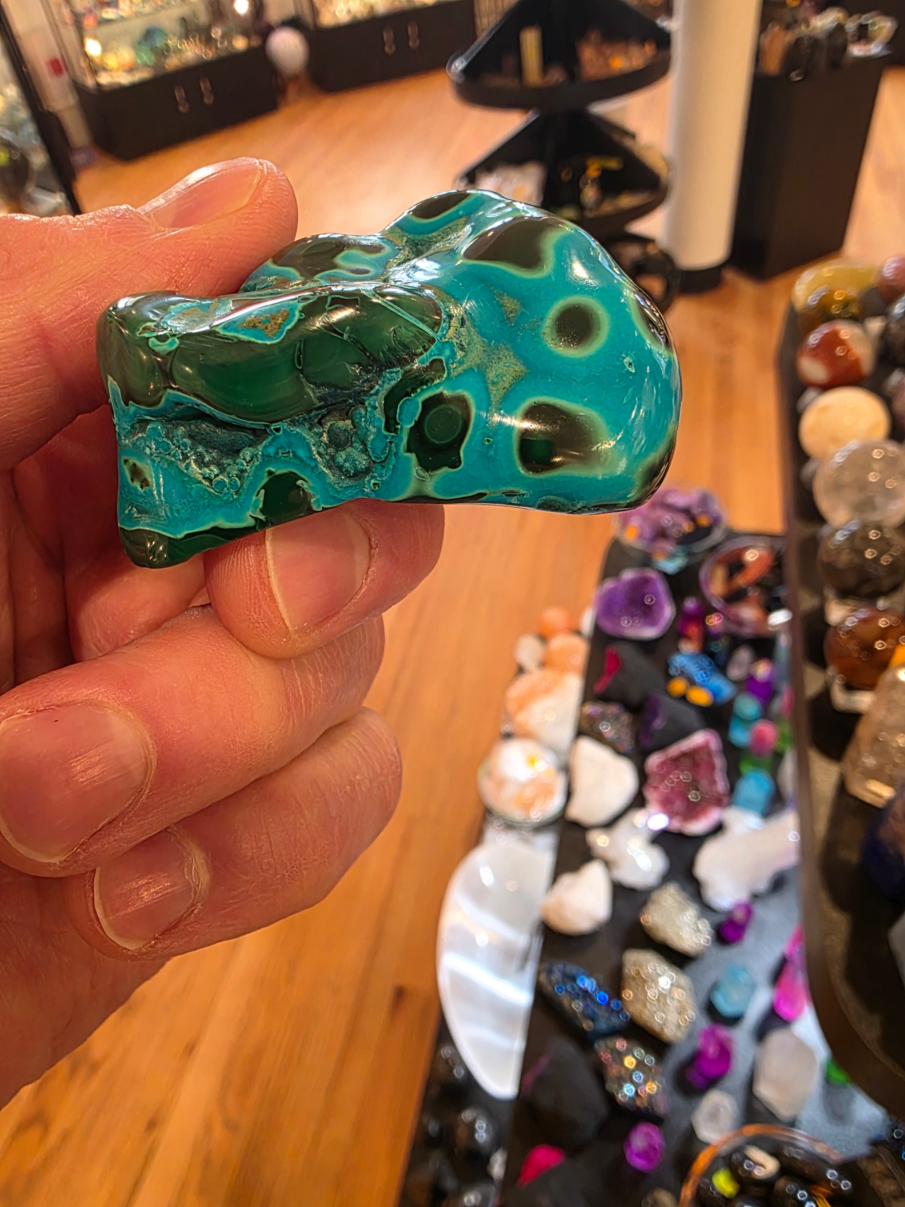 Chrysocolla and Malachite Free Form