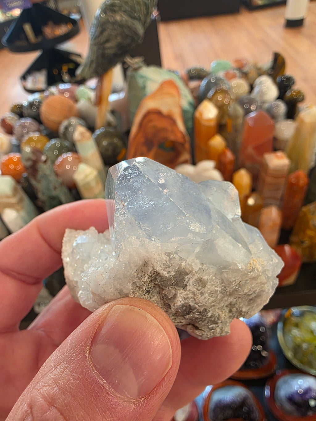 Celestite Quartz Specimen