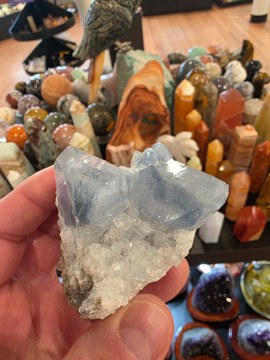 Celestite Quartz Specimen