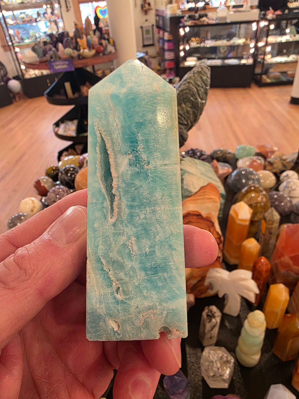 Blue Aragonite Tower