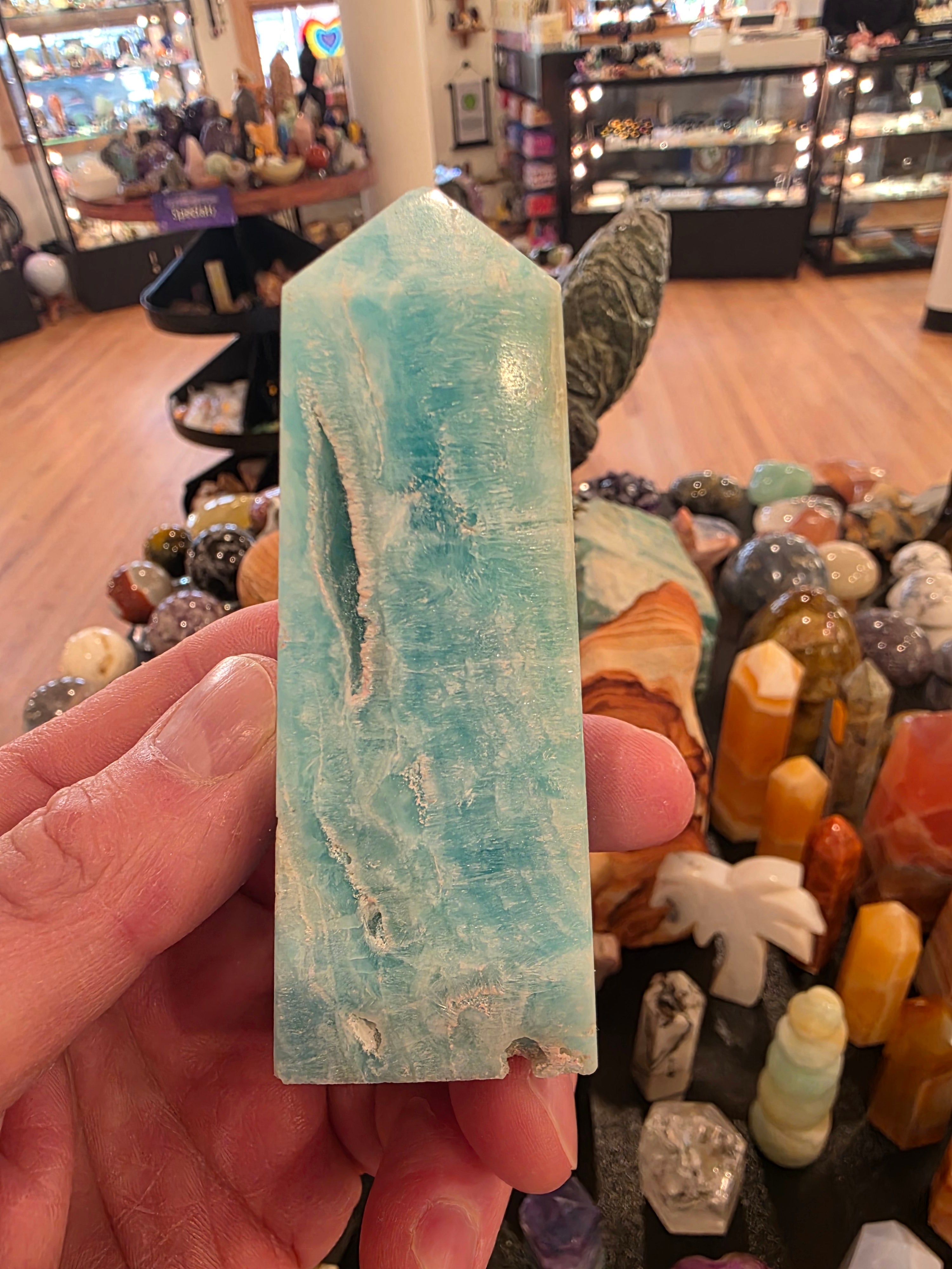 Blue Aragonite Tower