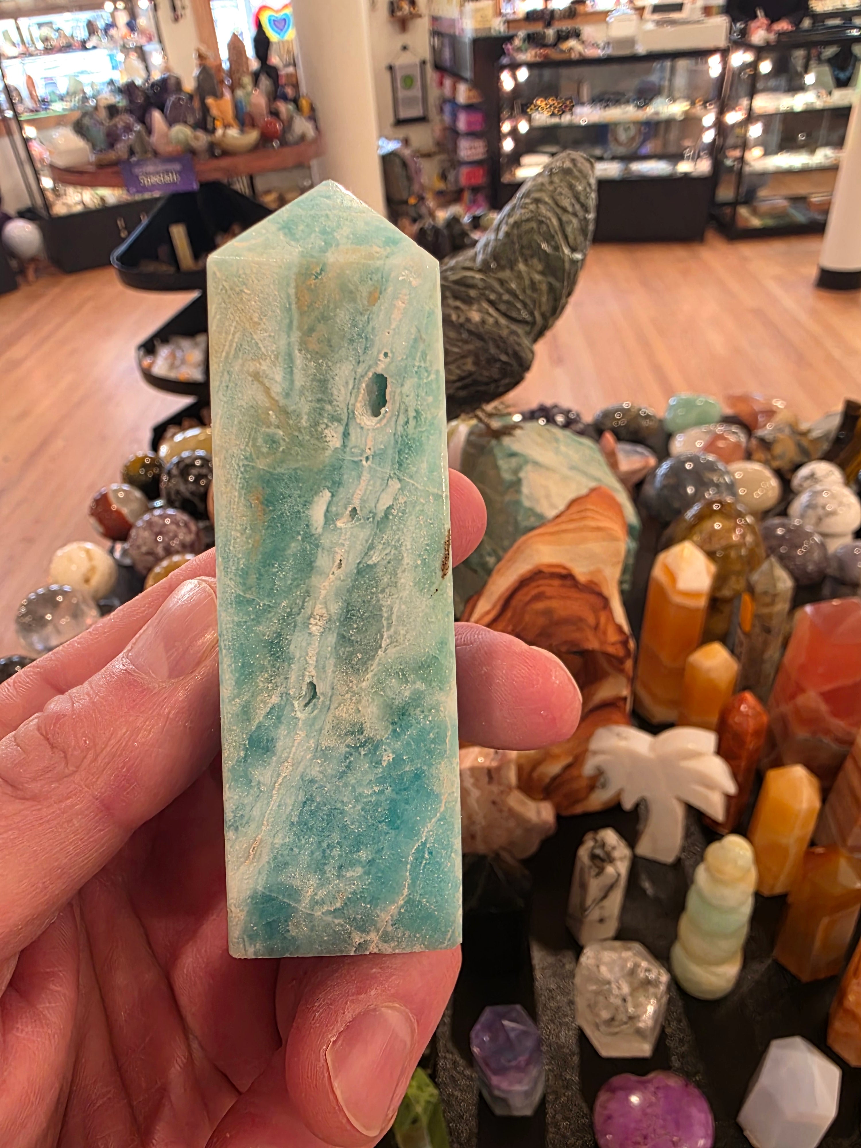 Blue Aragonite Tower