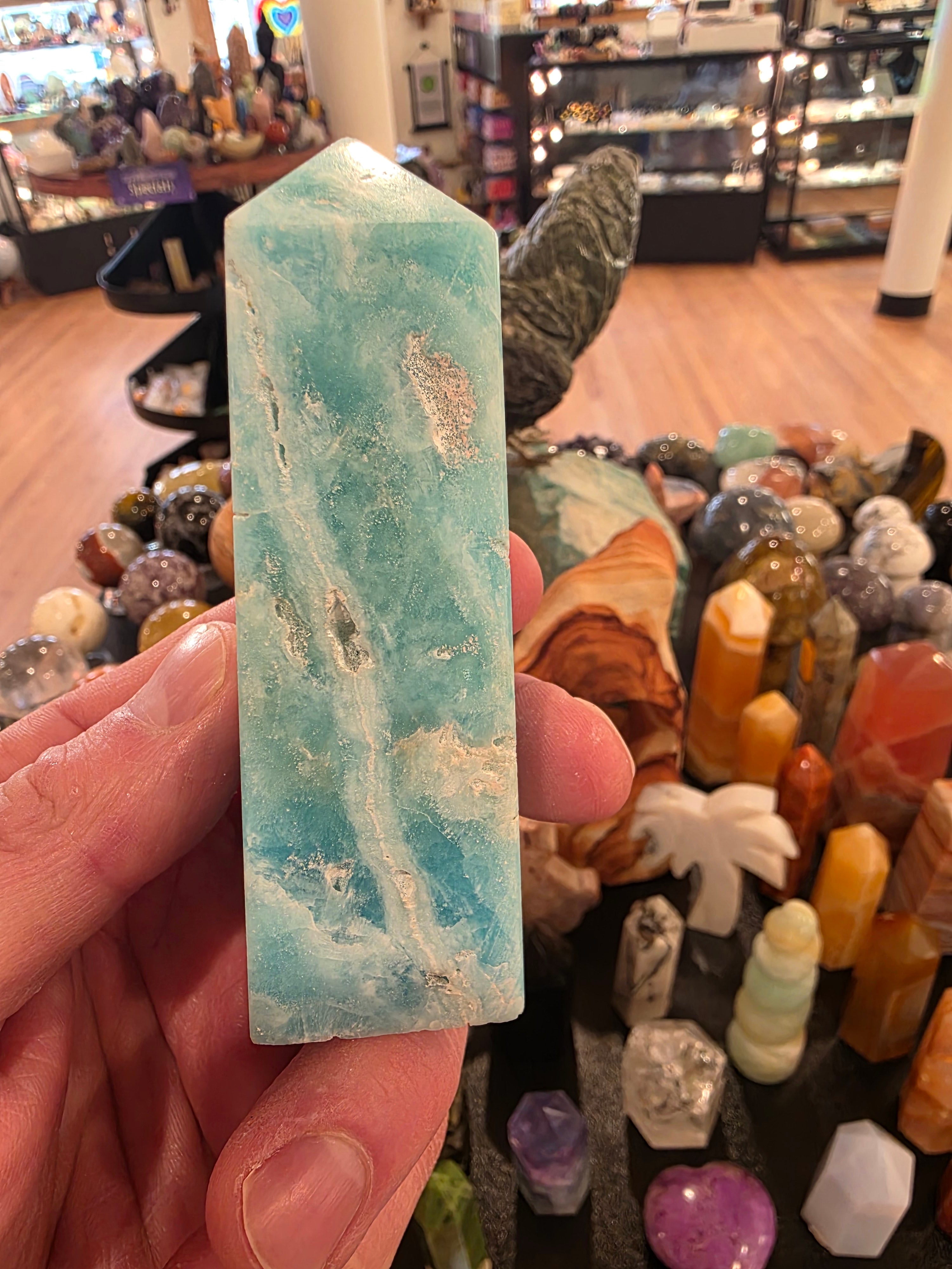 Blue Aragonite Tower