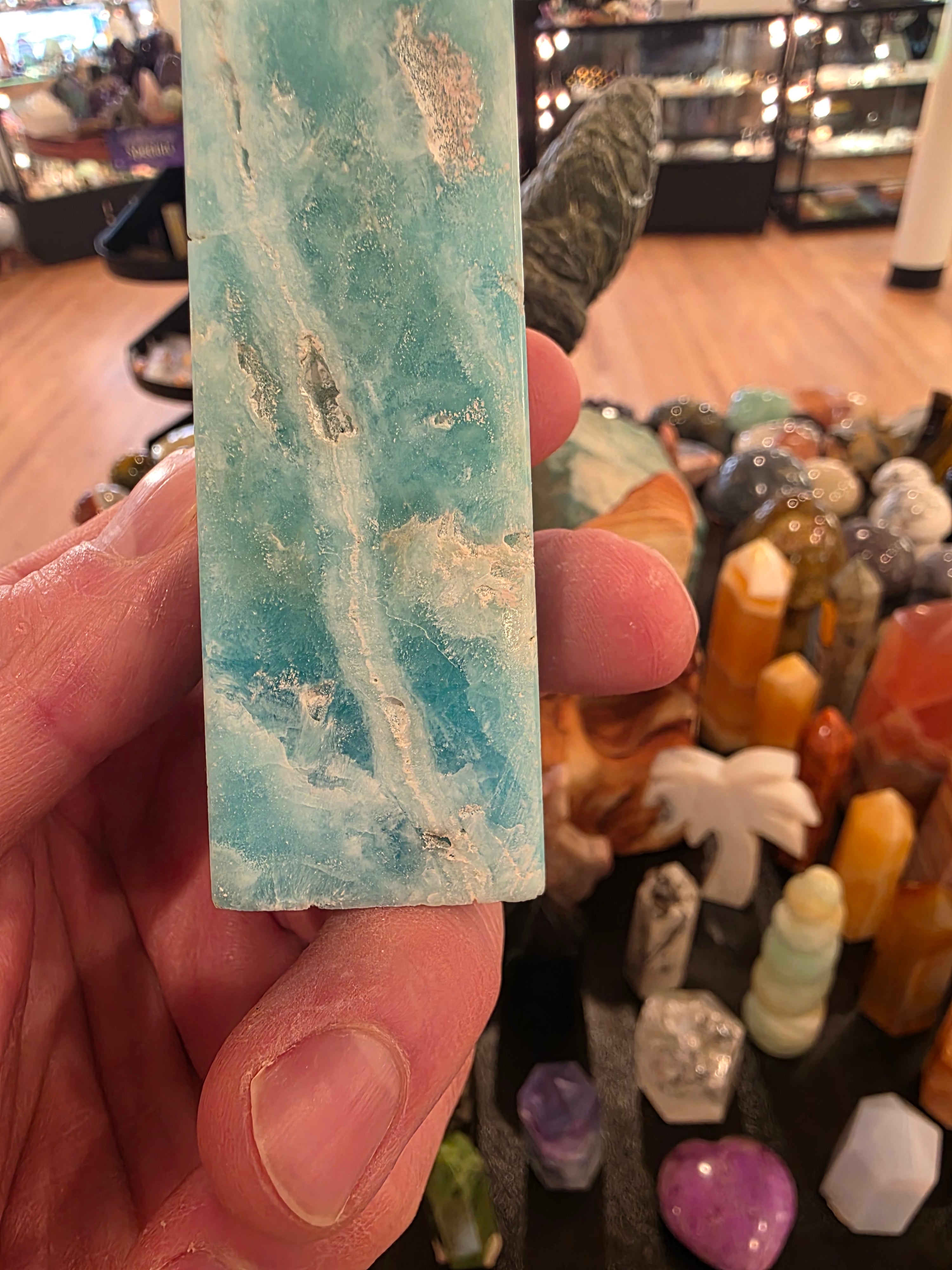 Blue Aragonite Tower